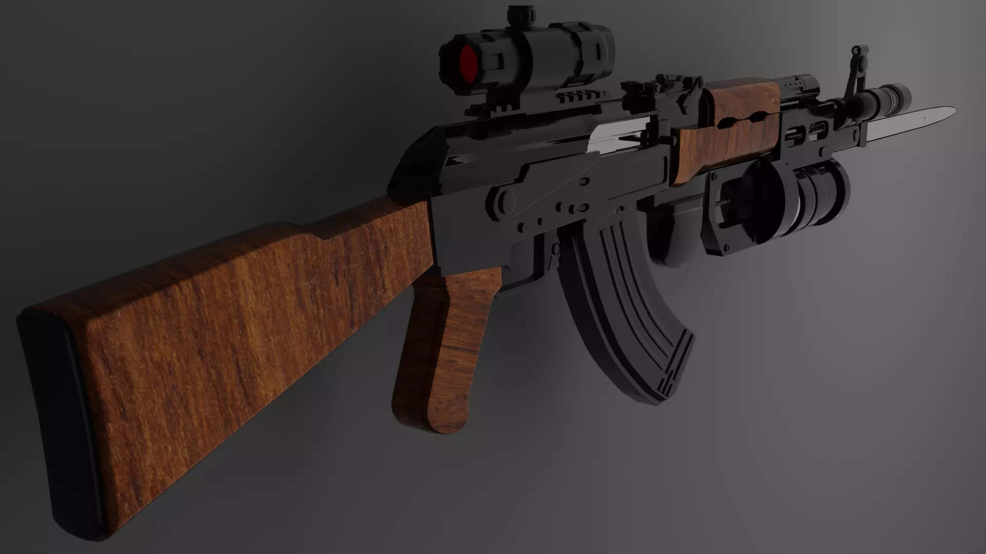 AK-47 Assault Rifle 3D model 3D model