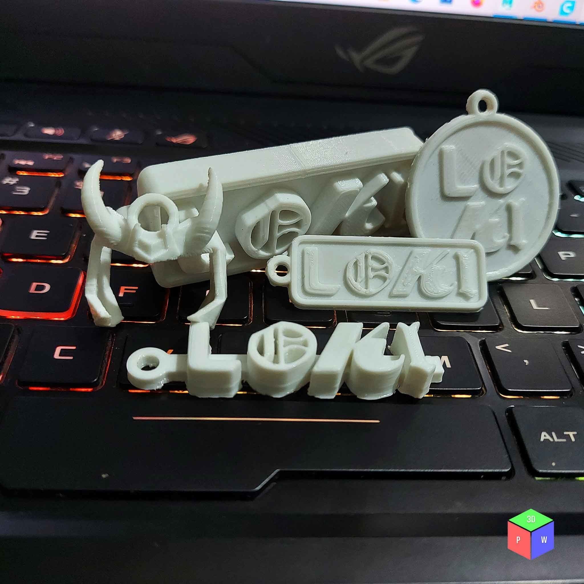 LOKI KEYRING SET OF 5 3D print model_1