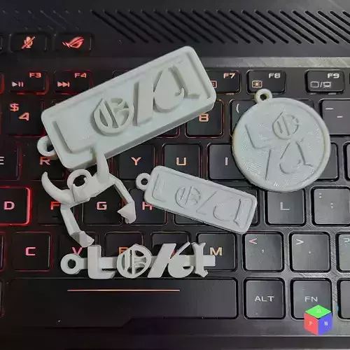 LOKI KEYRING SET OF 5 3D print model