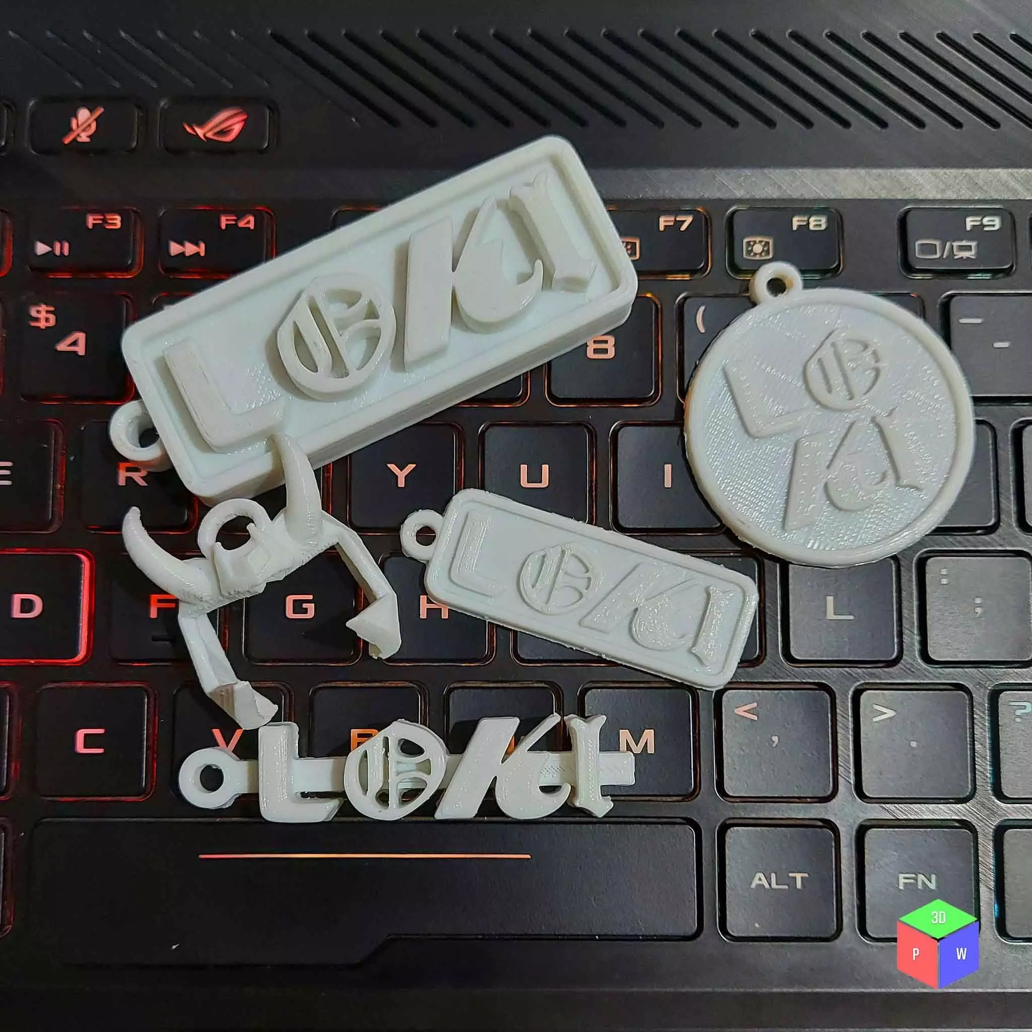 LOKI KEYRING SET OF 5 3D print model_0