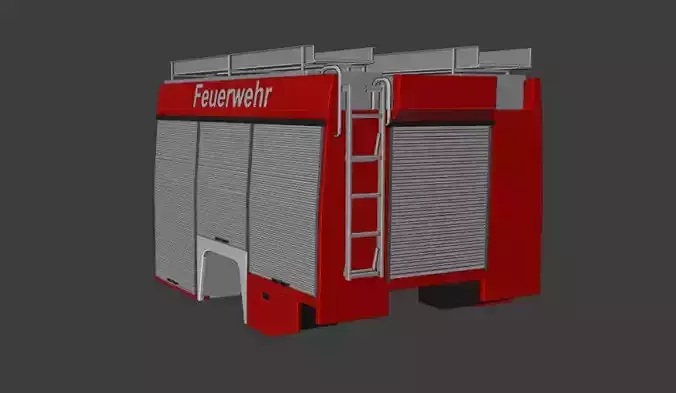 Feuerwehrtechnischer Aufbau der Firma Schlingmann 3D model