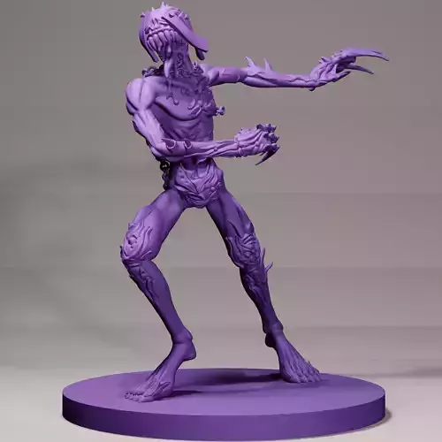Malformed Revenant c 75mm printable gaming miniature 3D print model