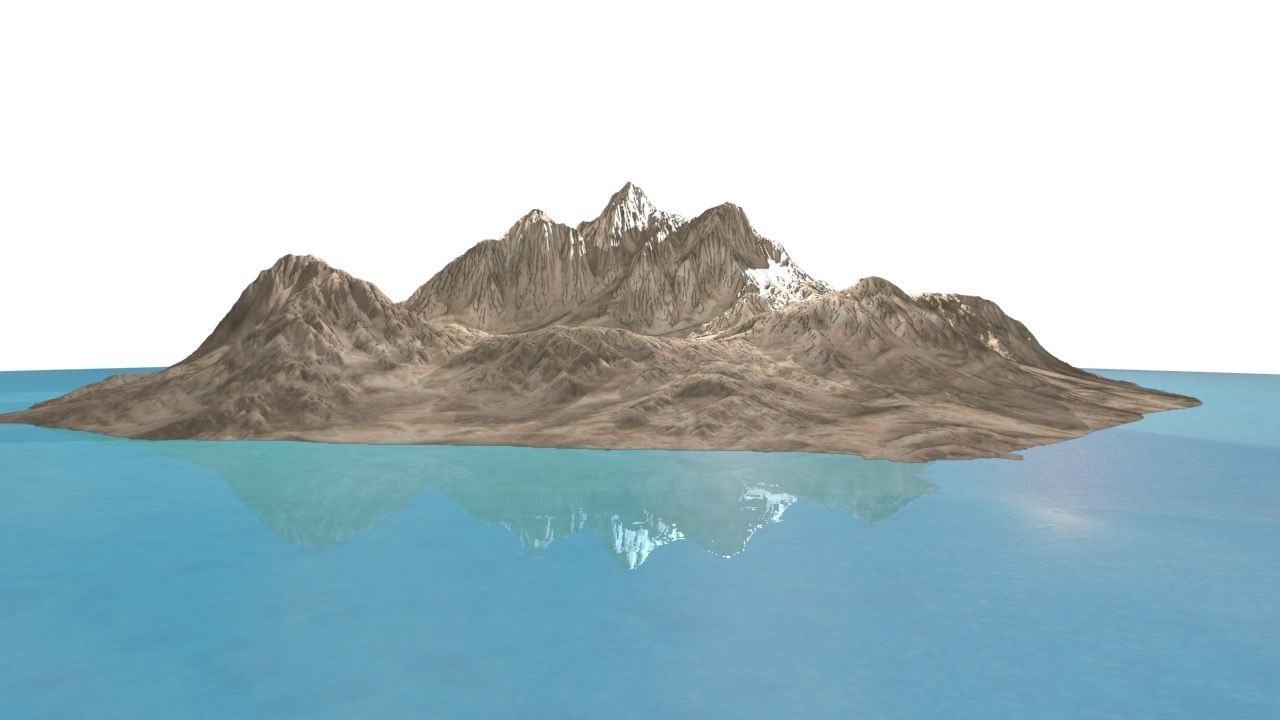 NMA  Island Rock 002 Desert Preset 01 Low-poly 3D model_3