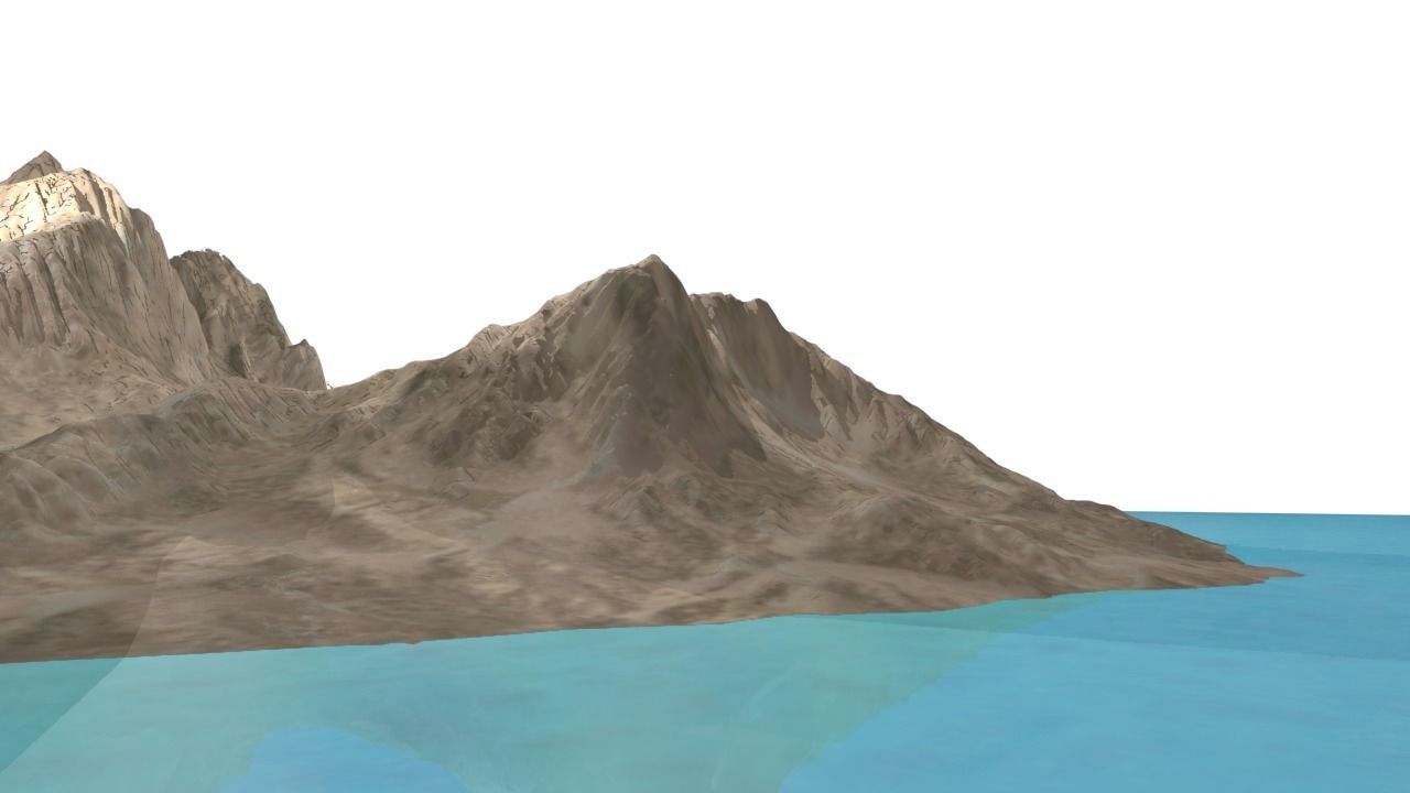 NMA  Island Rock 002 Desert Preset 01 Low-poly 3D model_1