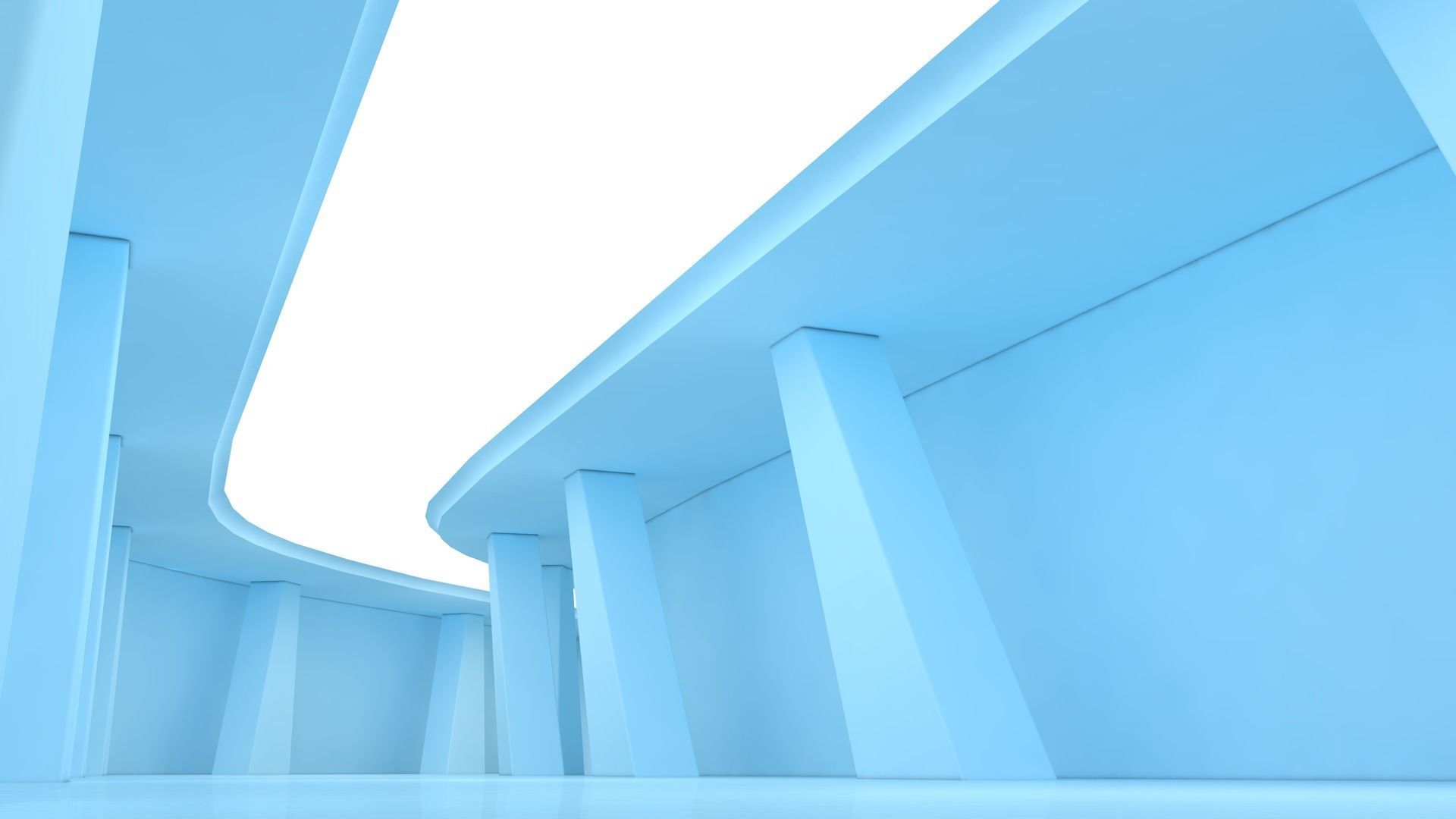 Sci Fi Tunnel 3D model_6