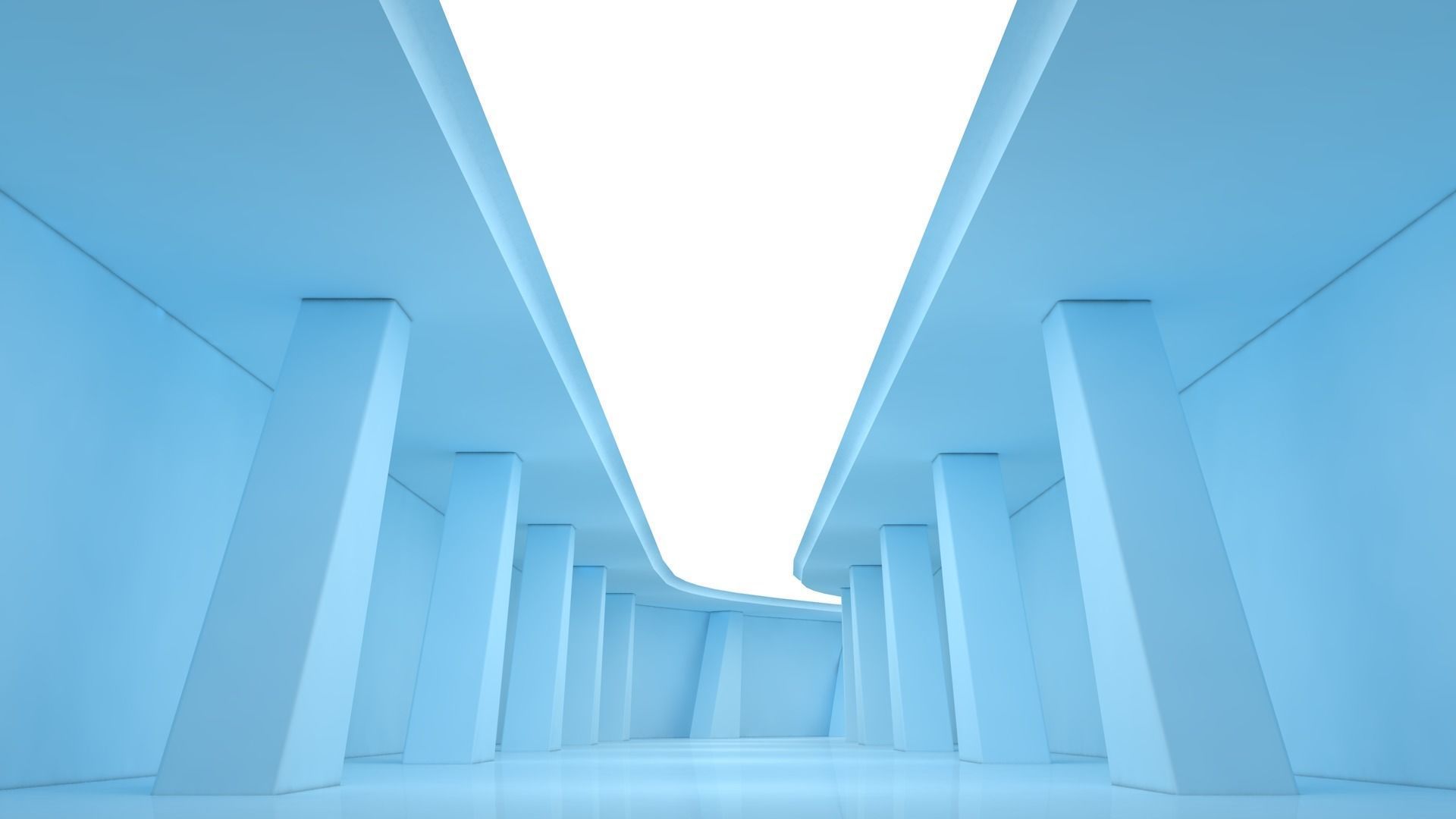 Sci Fi Tunnel 3D model_1