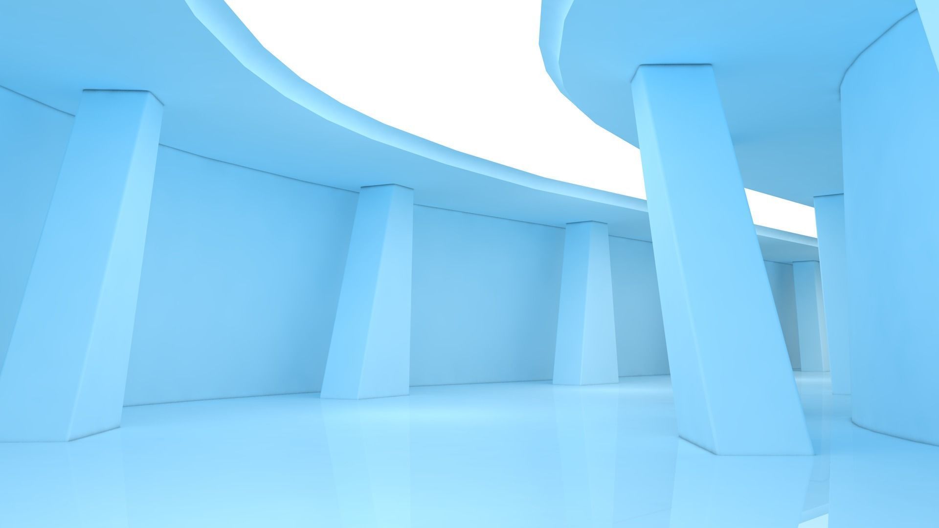 Sci Fi Tunnel 3D model_4