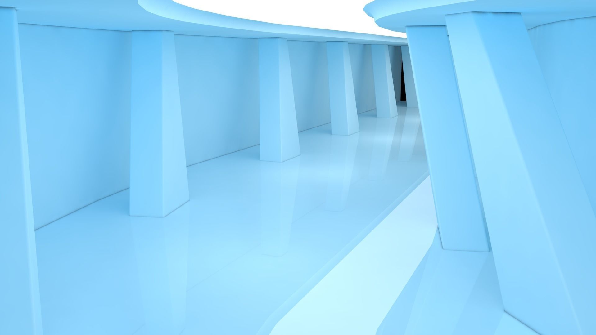 Sci Fi Tunnel 3D model_5