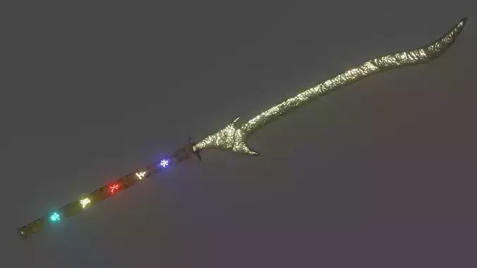 fantasy sword  high polygon ready for game