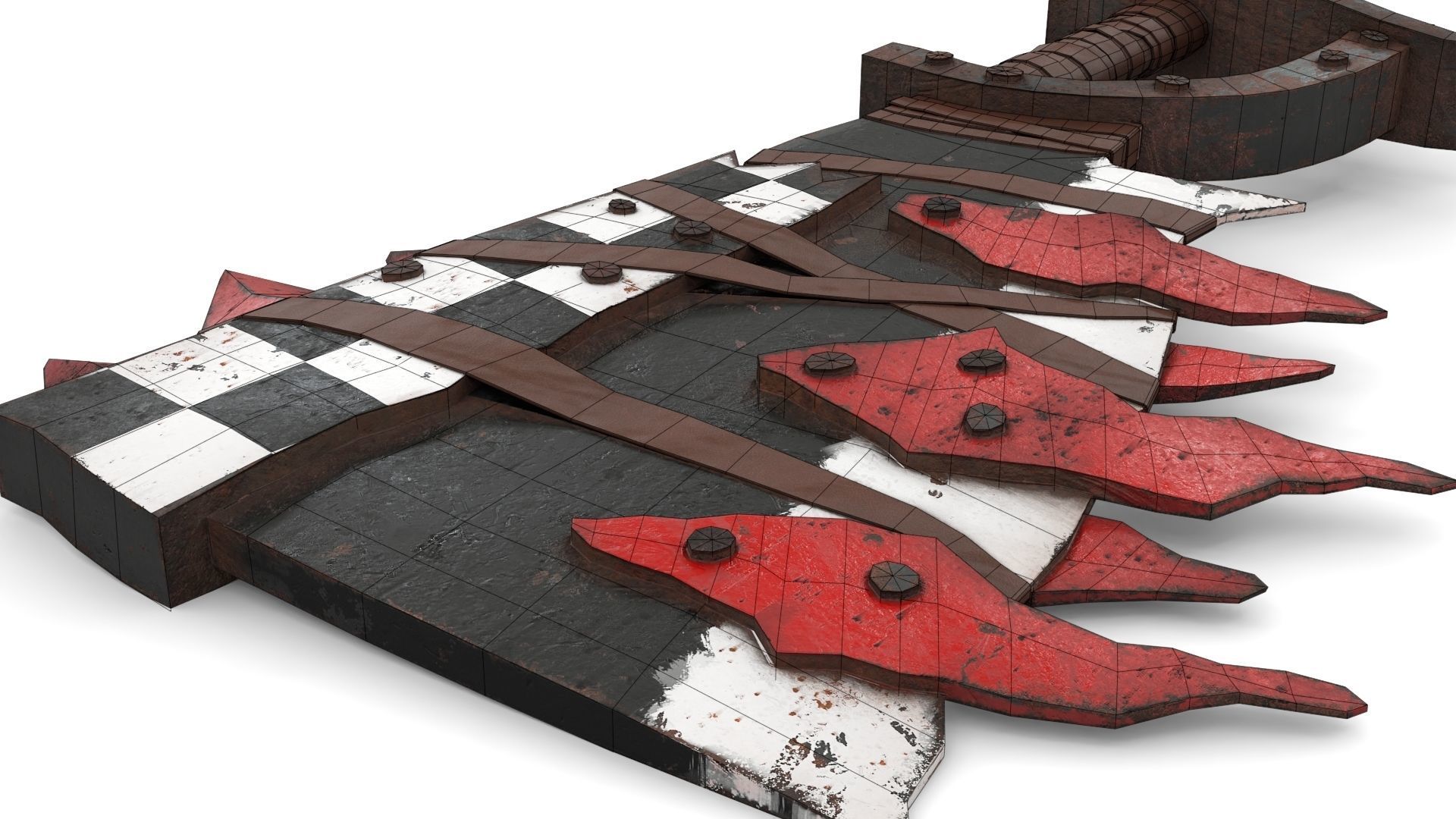 Orc Battle Axe 1 Low-poly 3D model_19