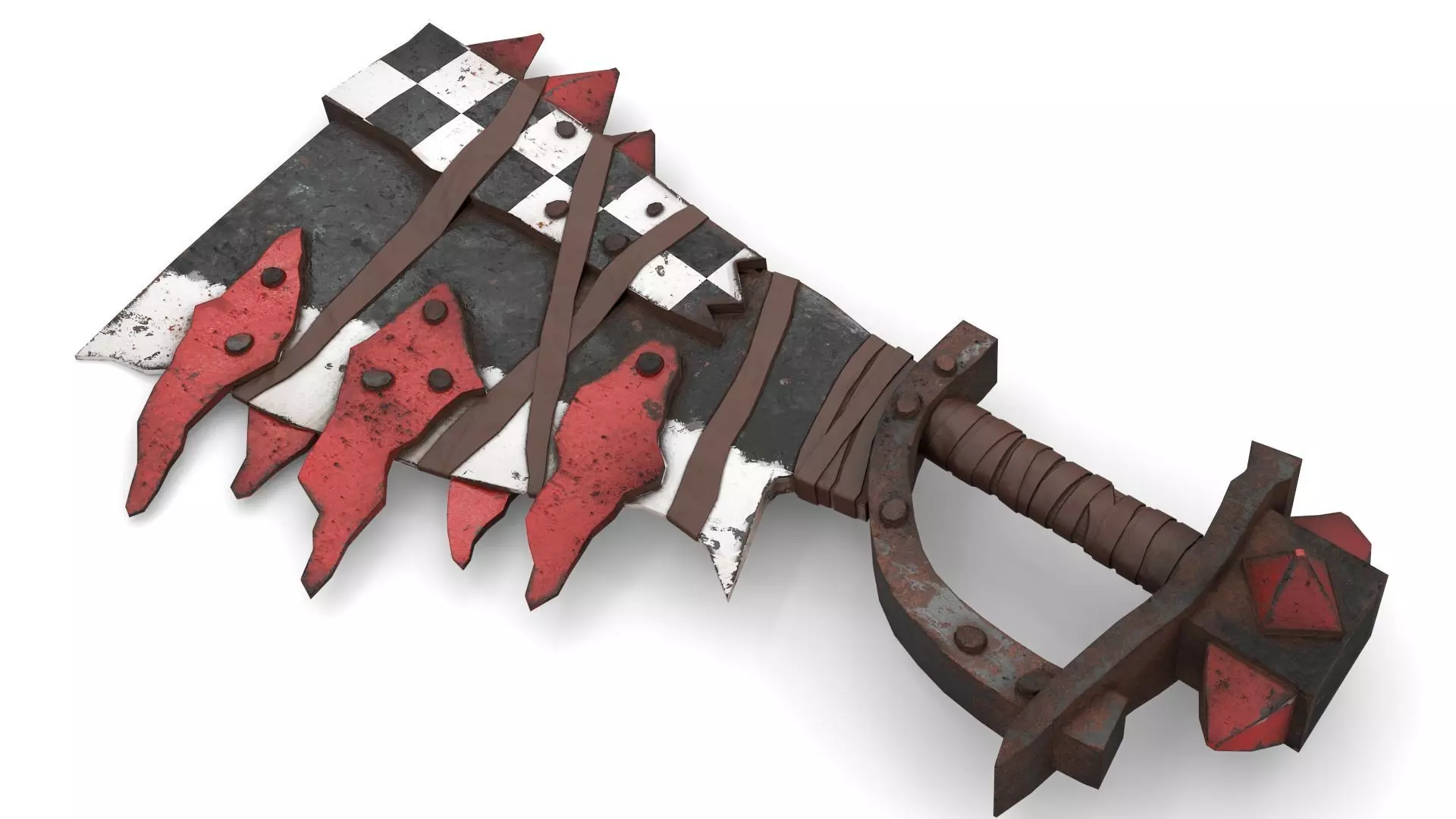 Orc Battle Axe 1 Low-poly 3D model_0