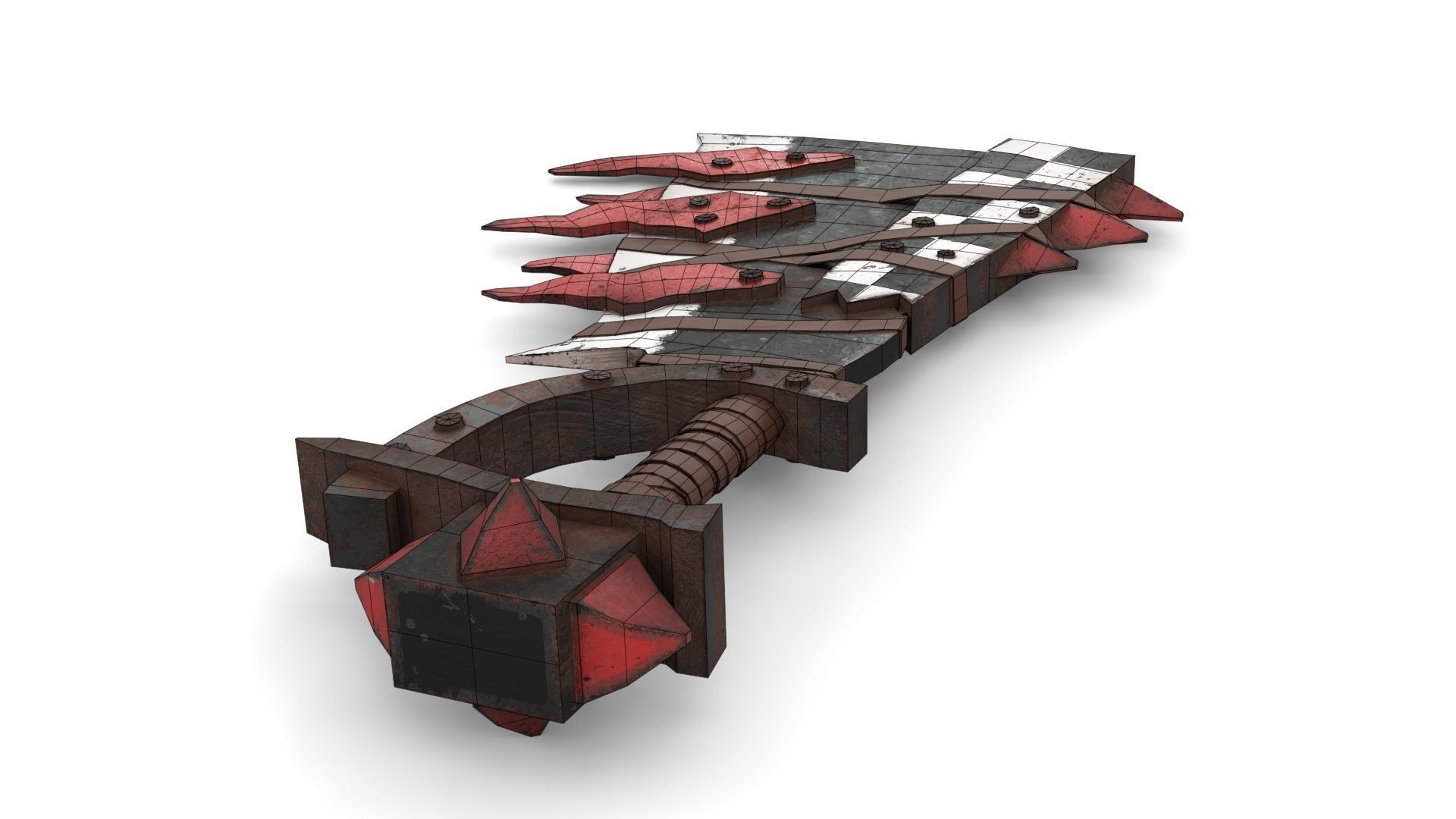 Orc Battle Axe 1 Low-poly 3D model_15