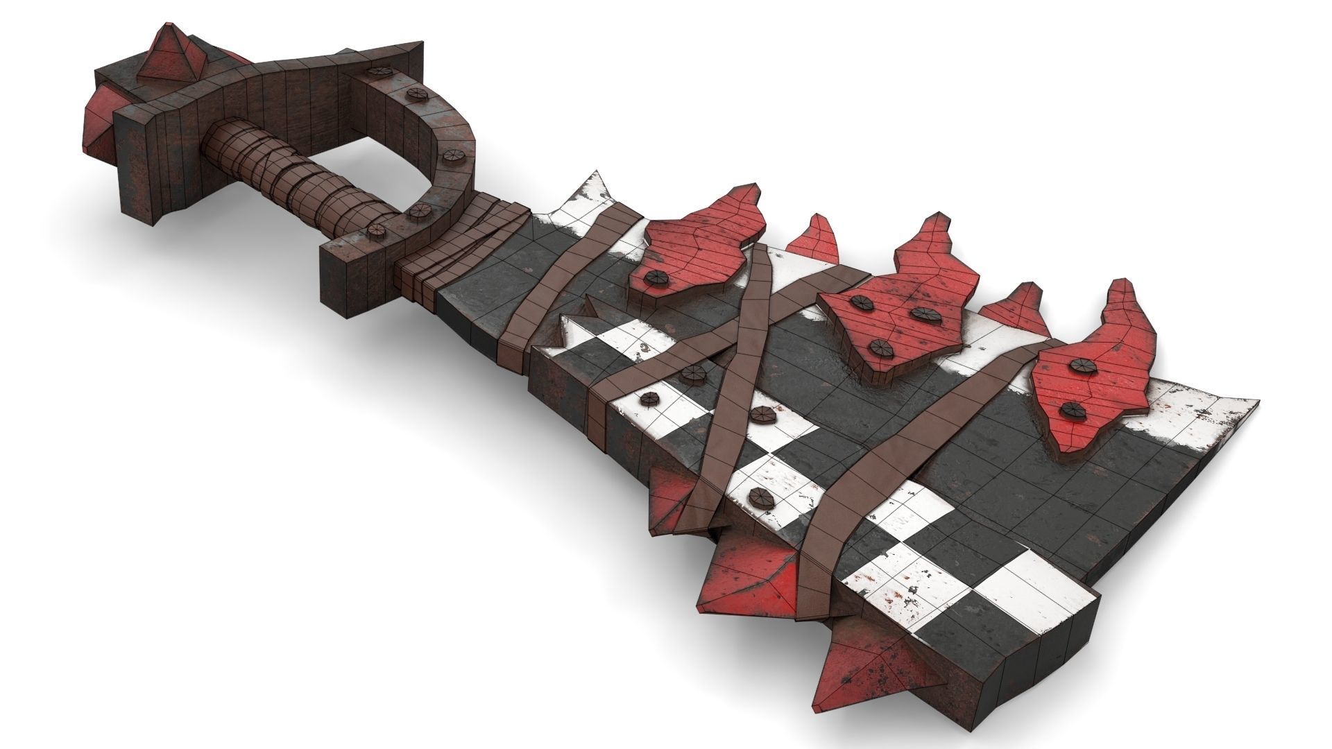 Orc Battle Axe 1 Low-poly 3D model_11