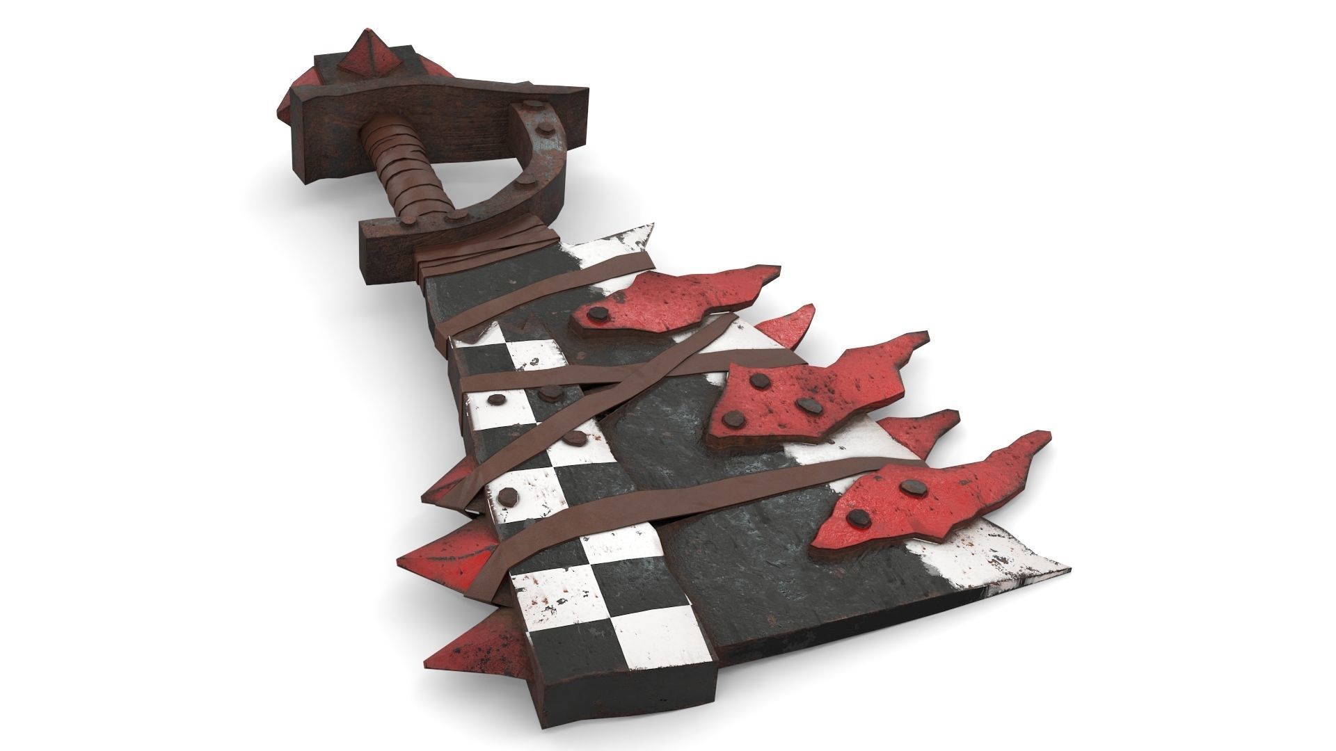 Orc Battle Axe 1 Low-poly 3D model_4