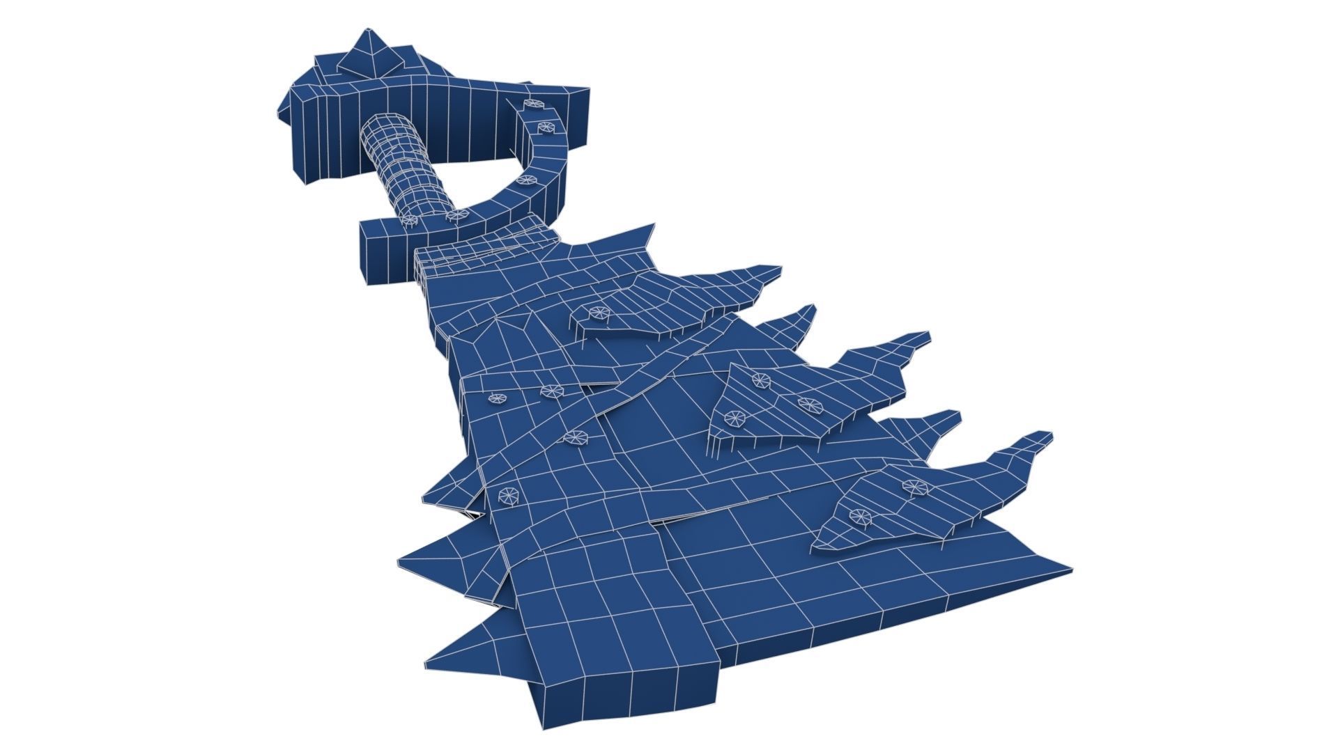 Orc Battle Axe 1 Low-poly 3D model_24