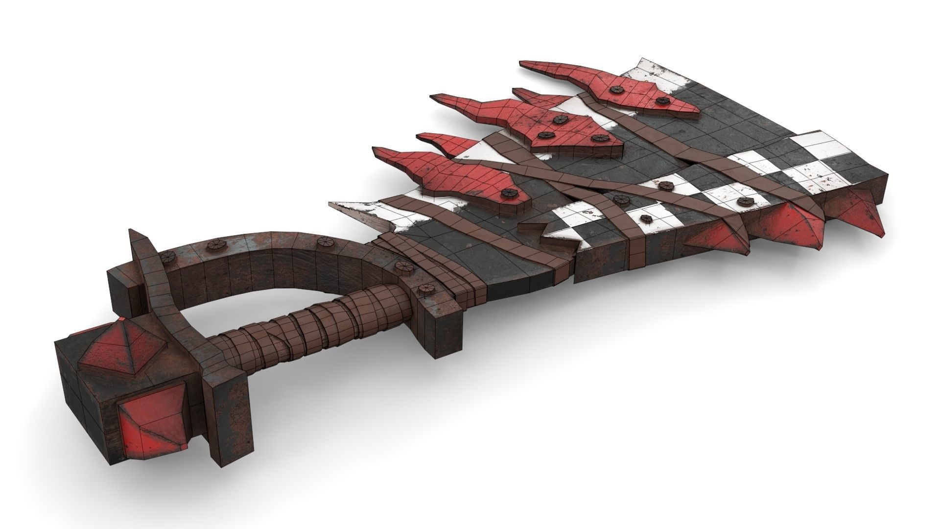 Orc Battle Axe 1 Low-poly 3D model_12