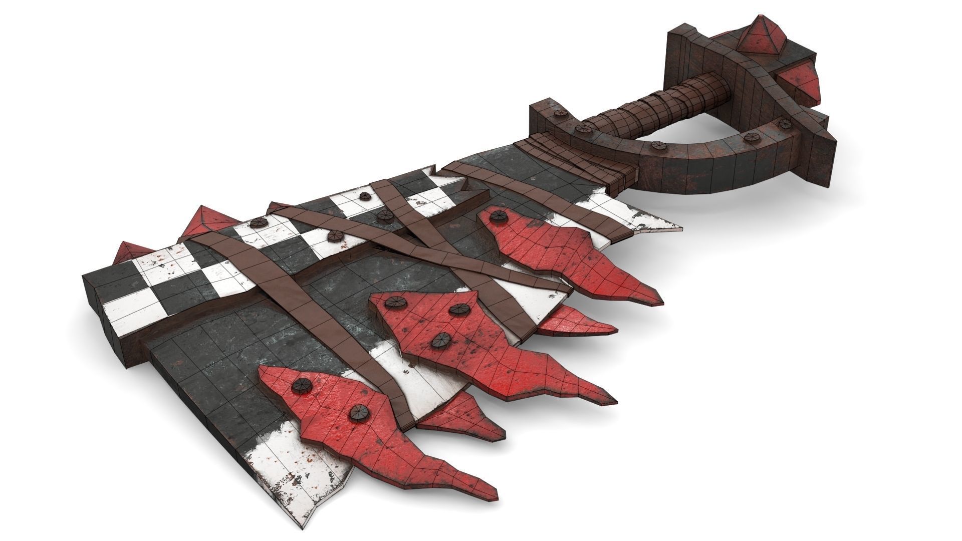 Orc Battle Axe 1 Low-poly 3D model_13