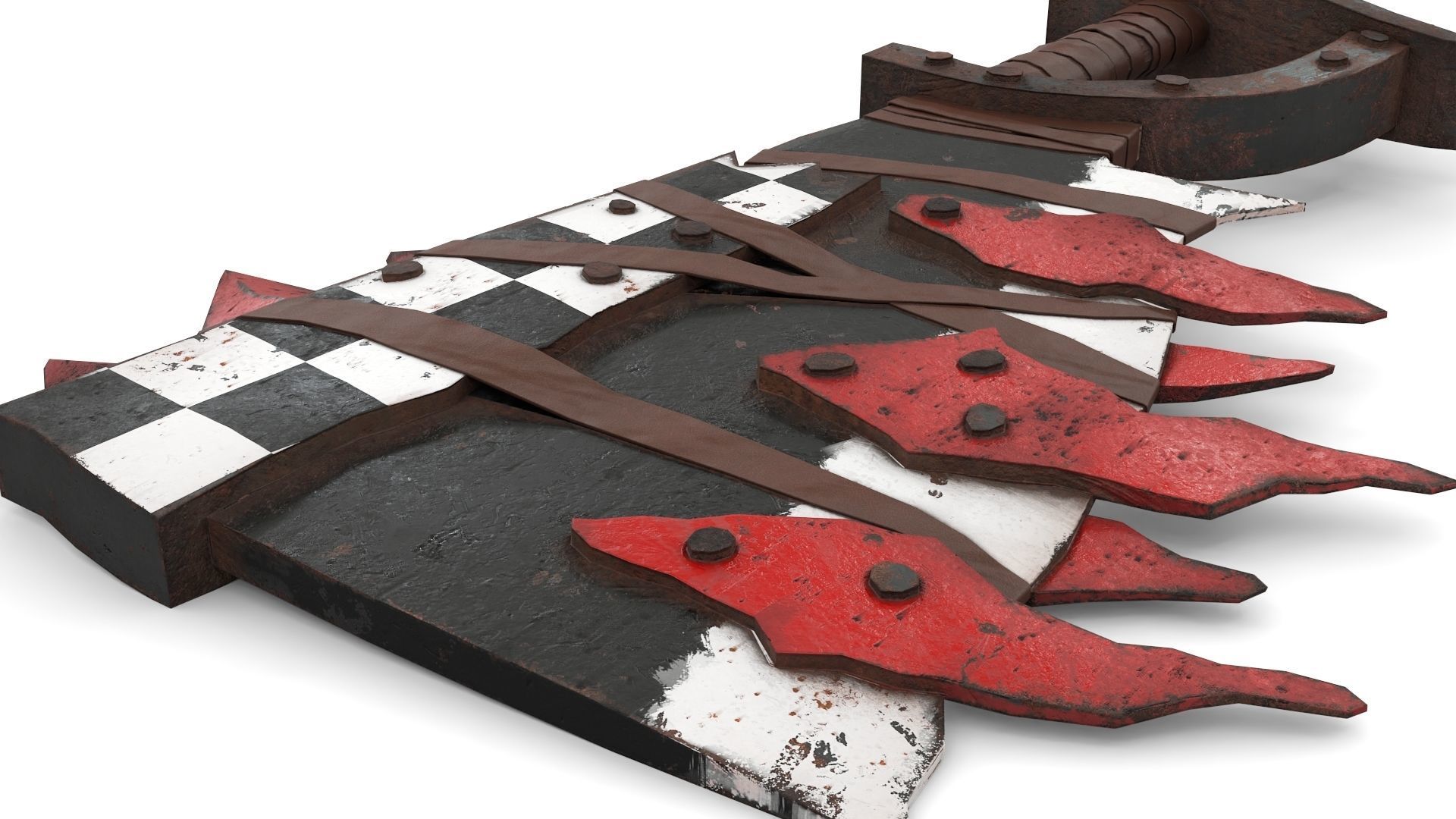 Orc Battle Axe 1 Low-poly 3D model_9