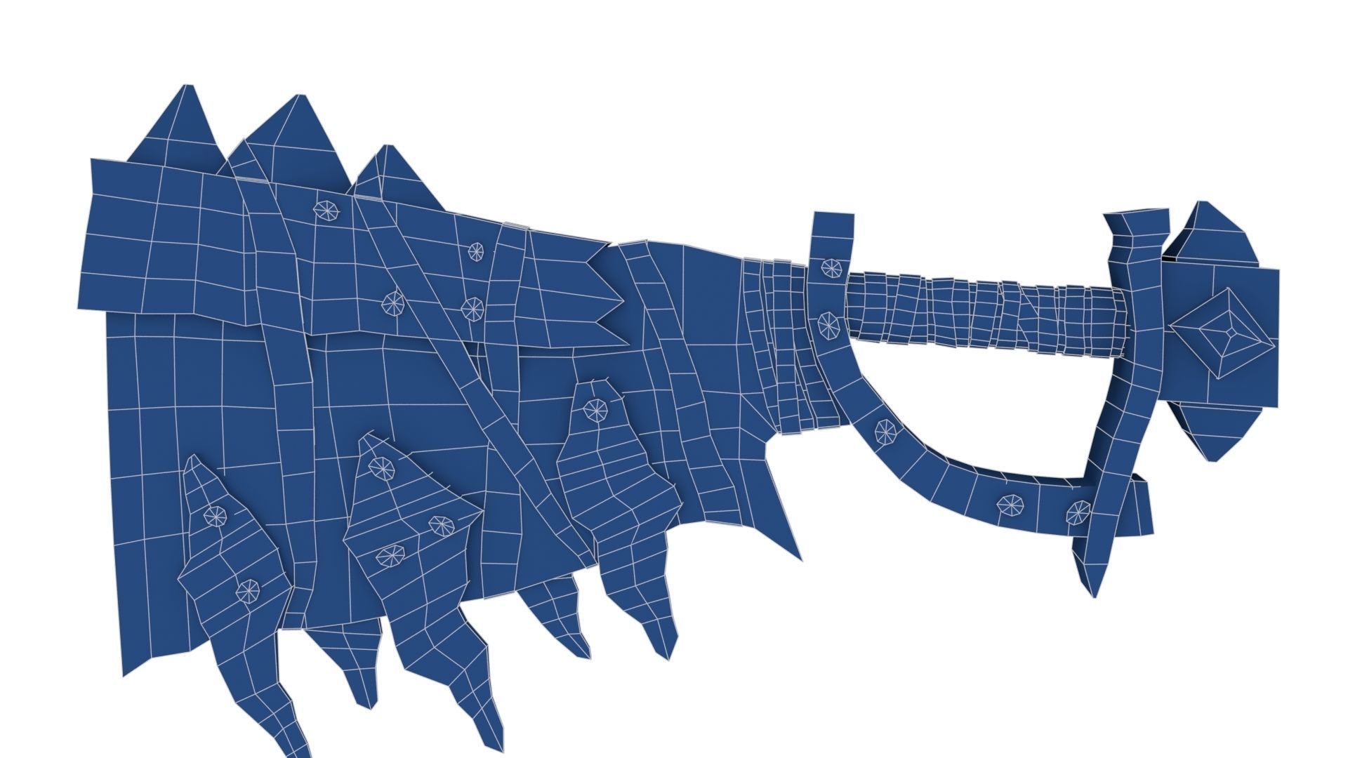 Orc Battle Axe 1 Low-poly 3D model_26