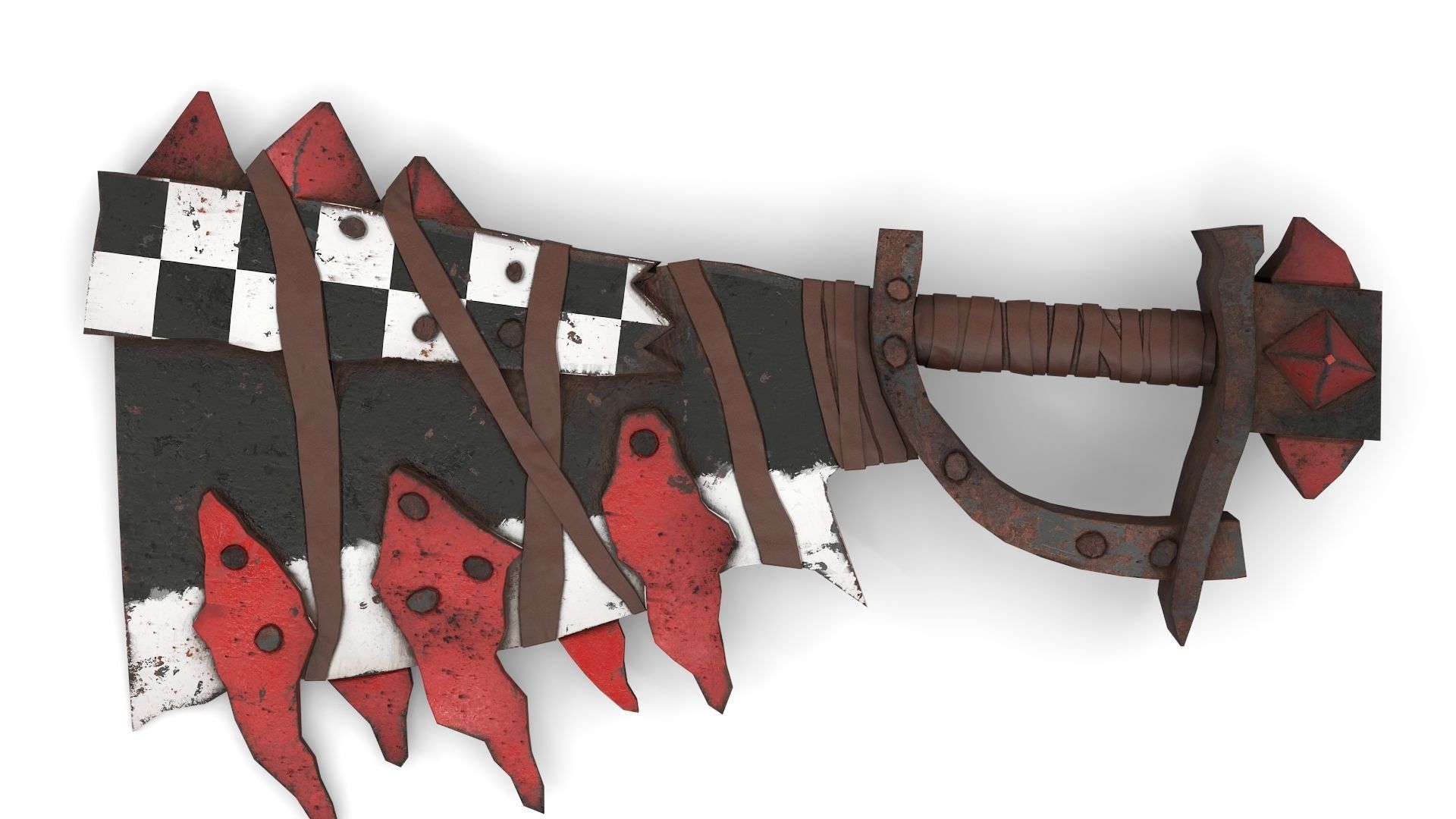 Orc Battle Axe 1 Low-poly 3D model_6