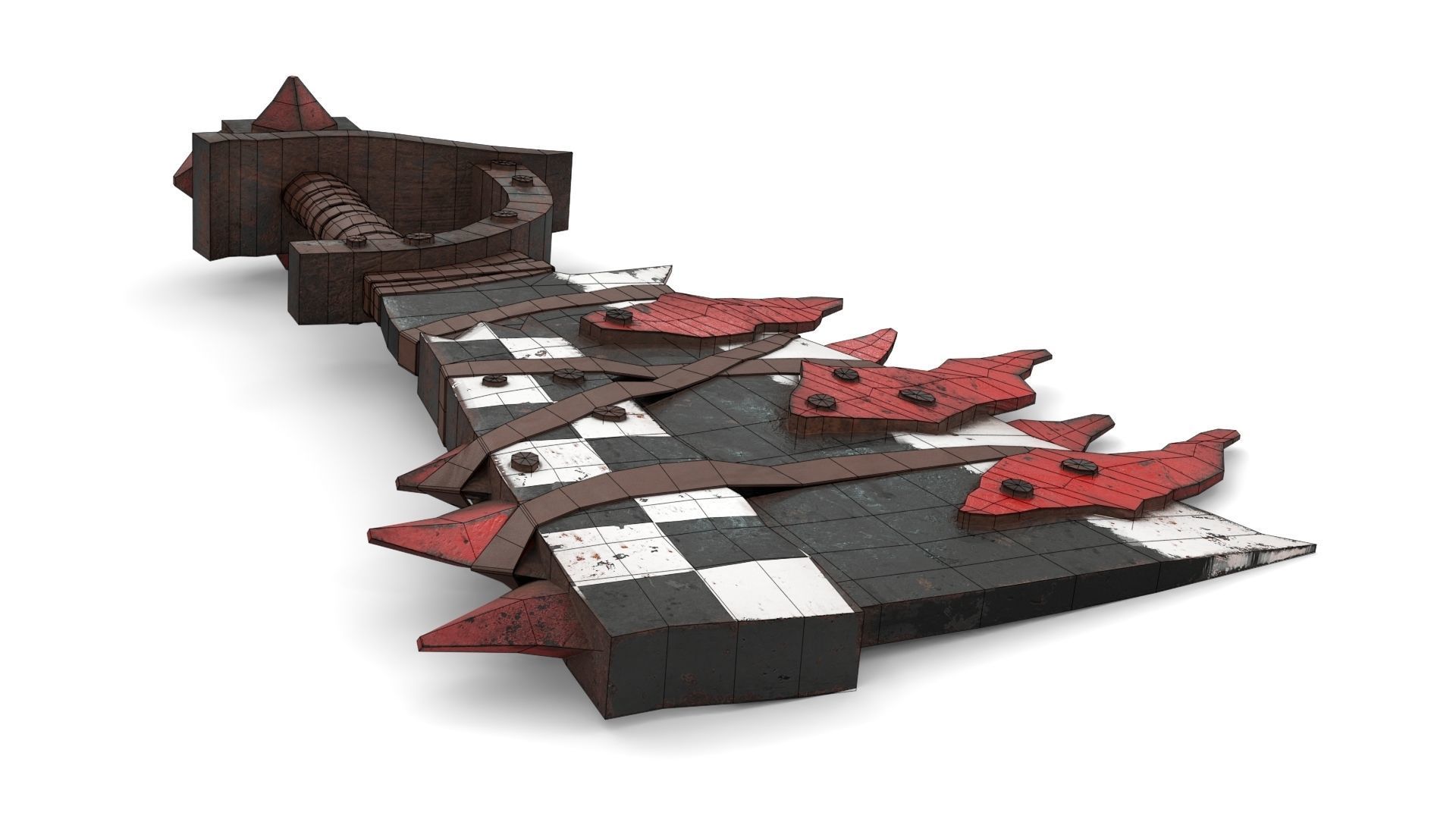 Orc Battle Axe 1 Low-poly 3D model_17