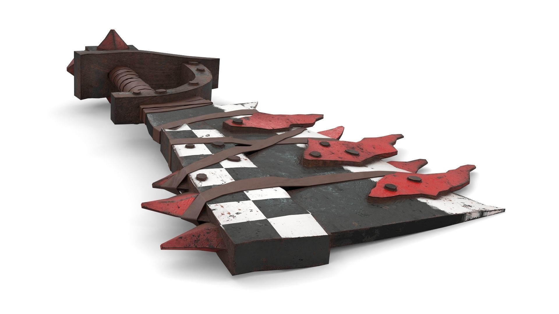 Orc Battle Axe 1 Low-poly 3D model_7