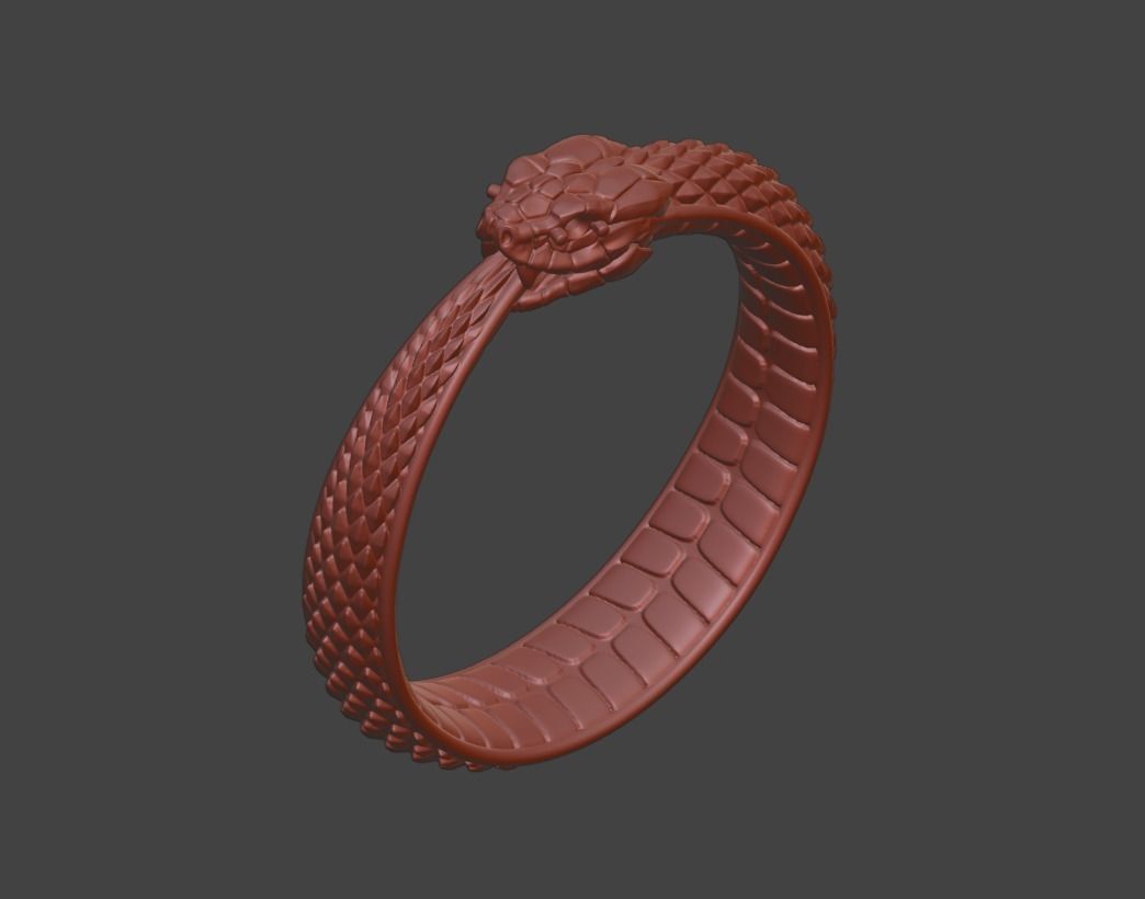 Snake Ouroboros  Jewelry Ring 3d print model 2 3D print model_10