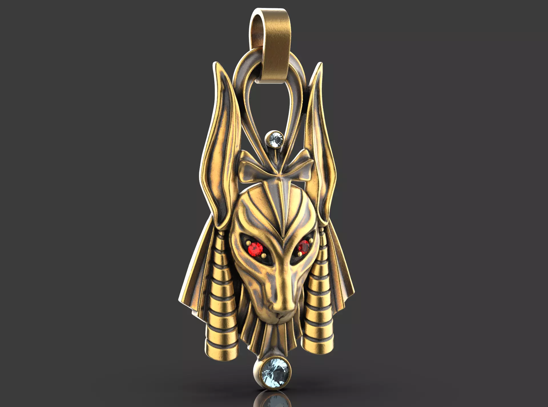 Anubis pendant 3D print model_0