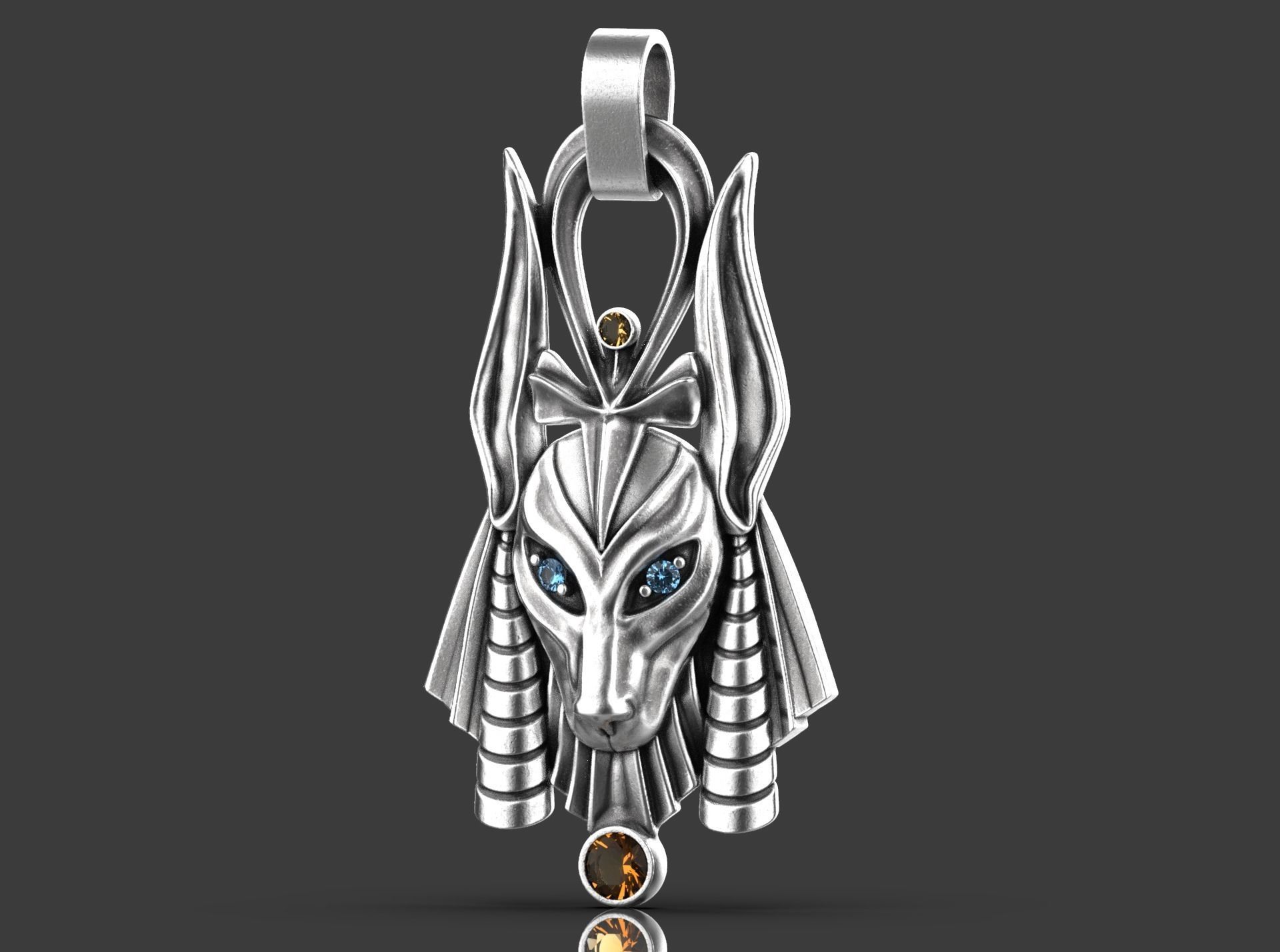 Anubis pendant 3D print model_2