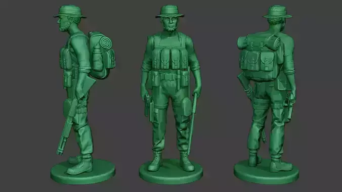 Modern Jungle Soldier Stand4 MJS1 3D print model
