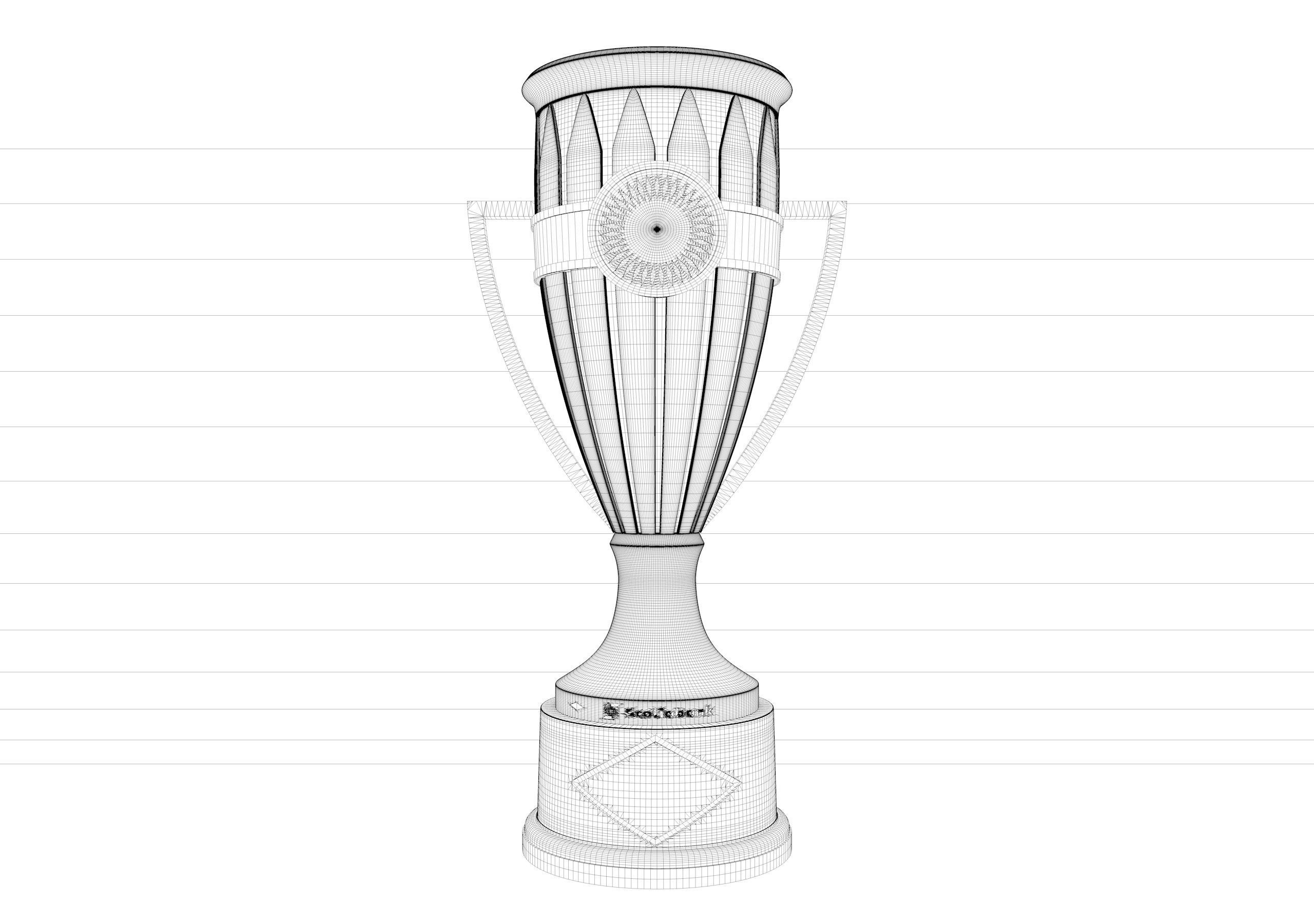 Concacaf Champions League Trophy 3D model_4