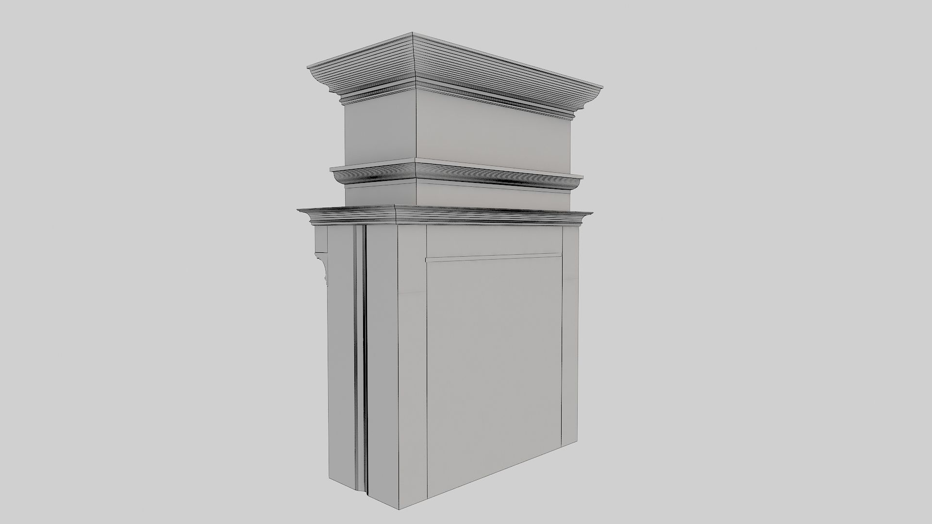 Classical Fireplace Free Free low-poly 3D model_21