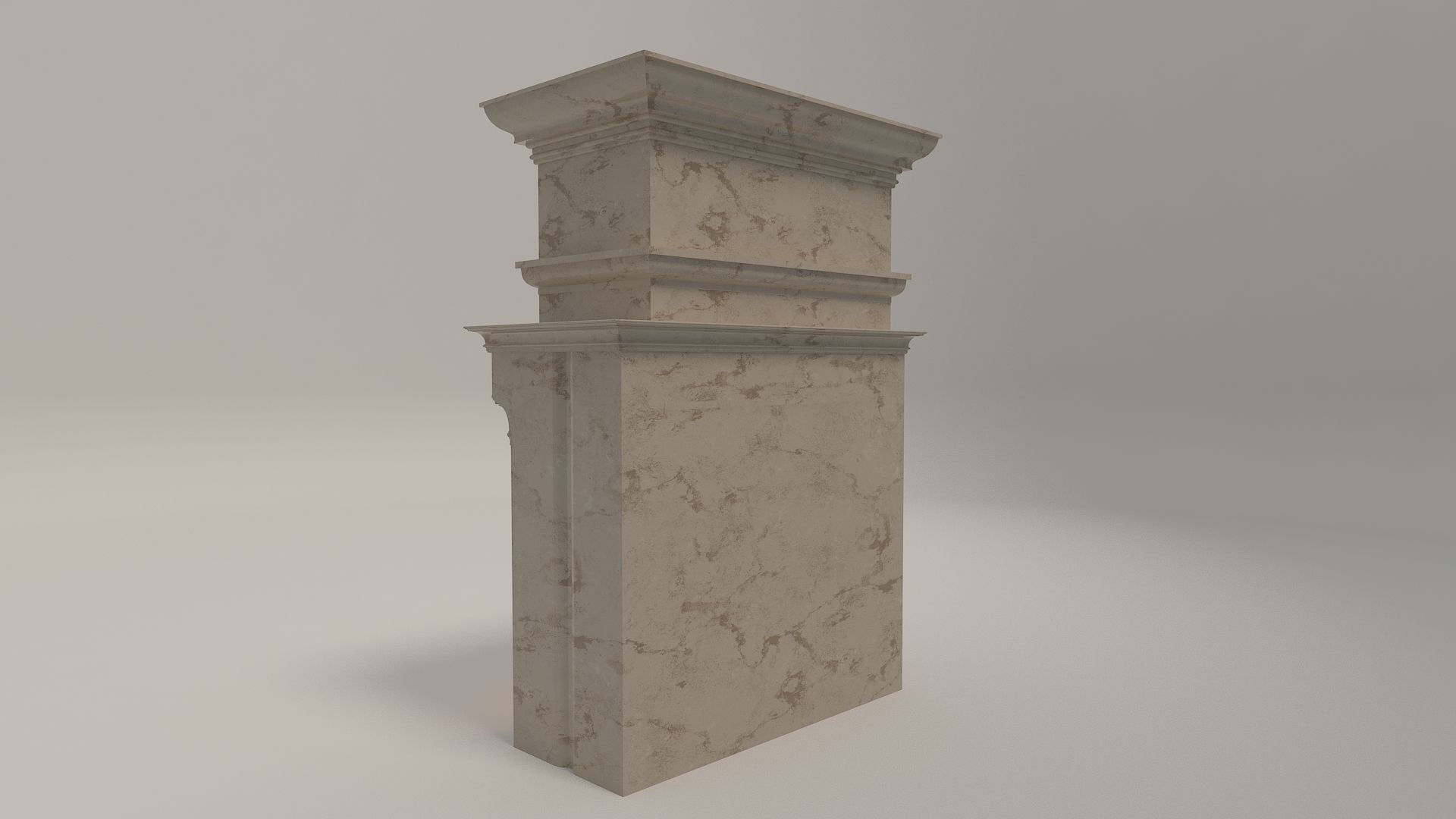 Classical Fireplace Free Free low-poly 3D model_9