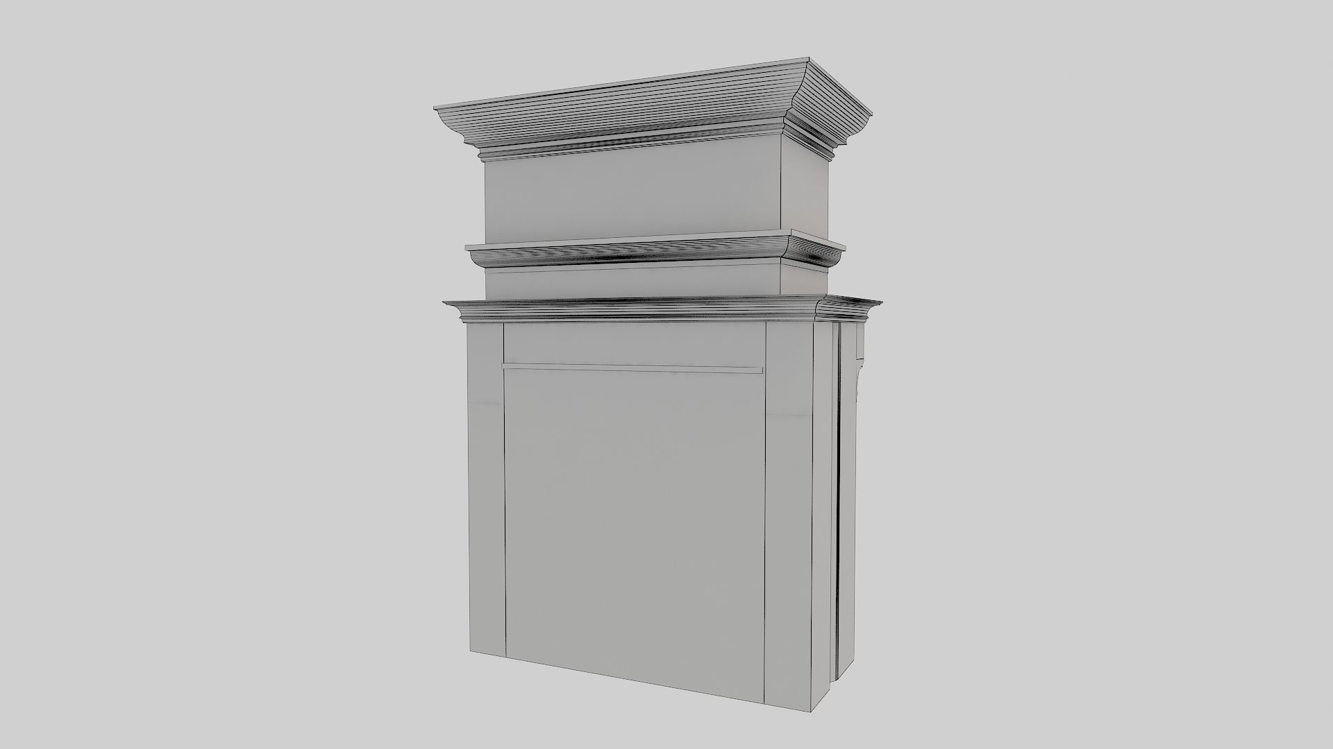 Classical Fireplace Free Free low-poly 3D model_16