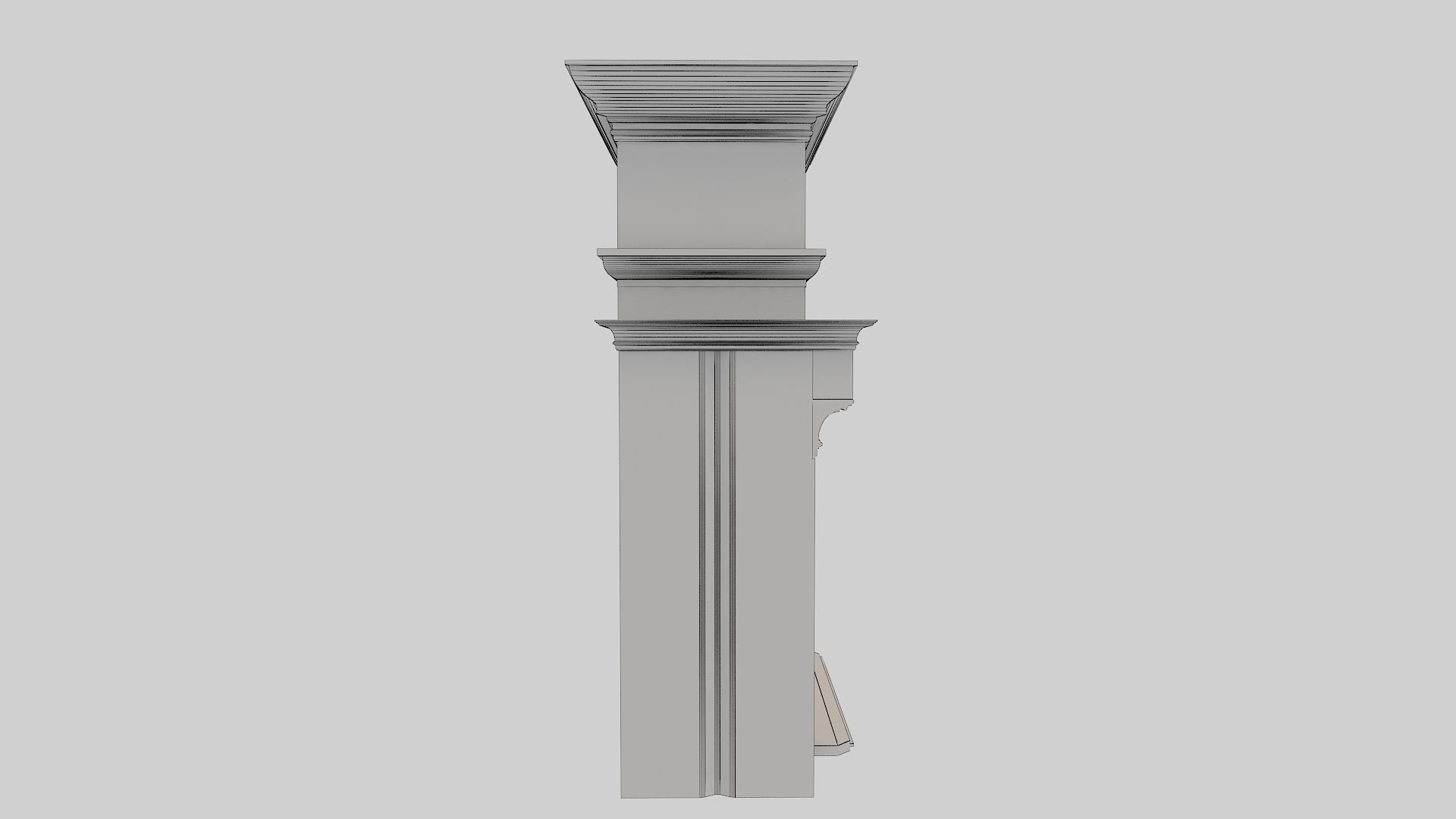 Classical Fireplace Free Free low-poly 3D model_18