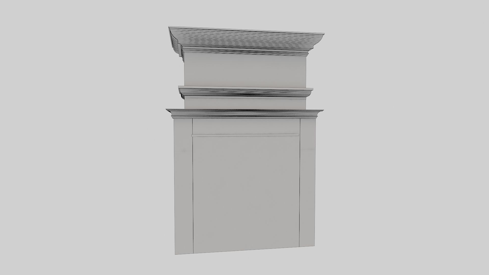 Classical Fireplace Free Free low-poly 3D model_22