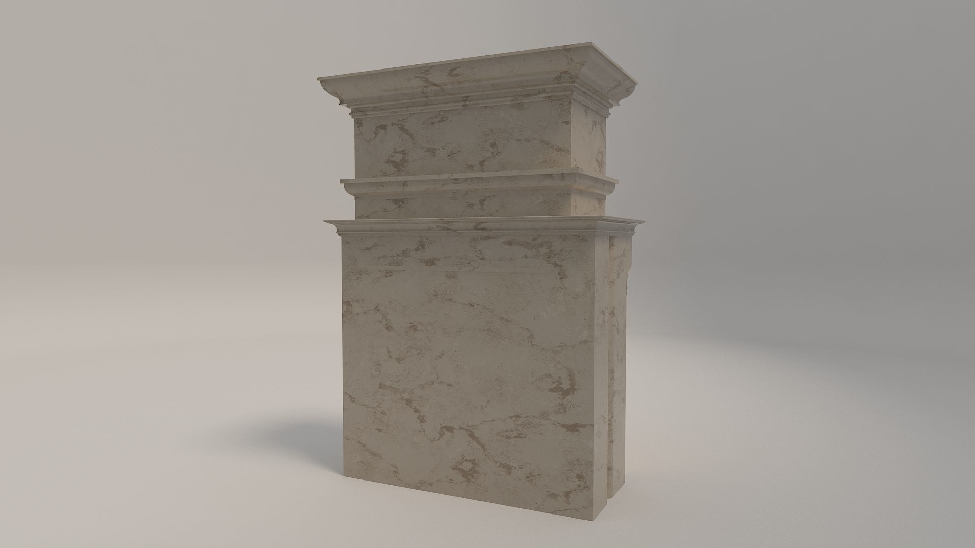 Classical Fireplace Free Free low-poly 3D model_12