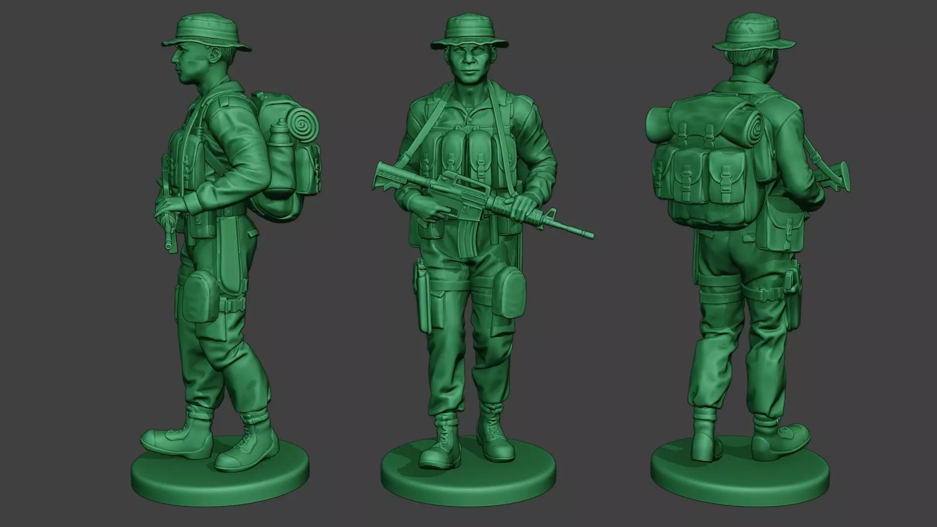 Modern Jungle Soldier Walk MJS1 3D print model_0