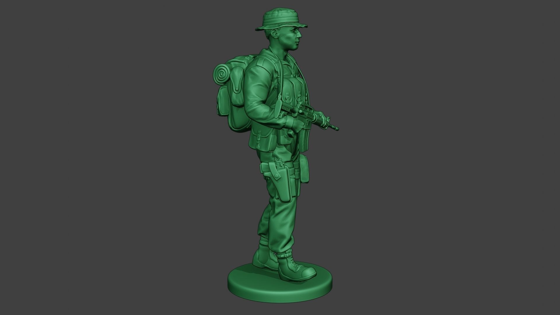 Modern Jungle Soldier Walk MJS1 3D print model_9