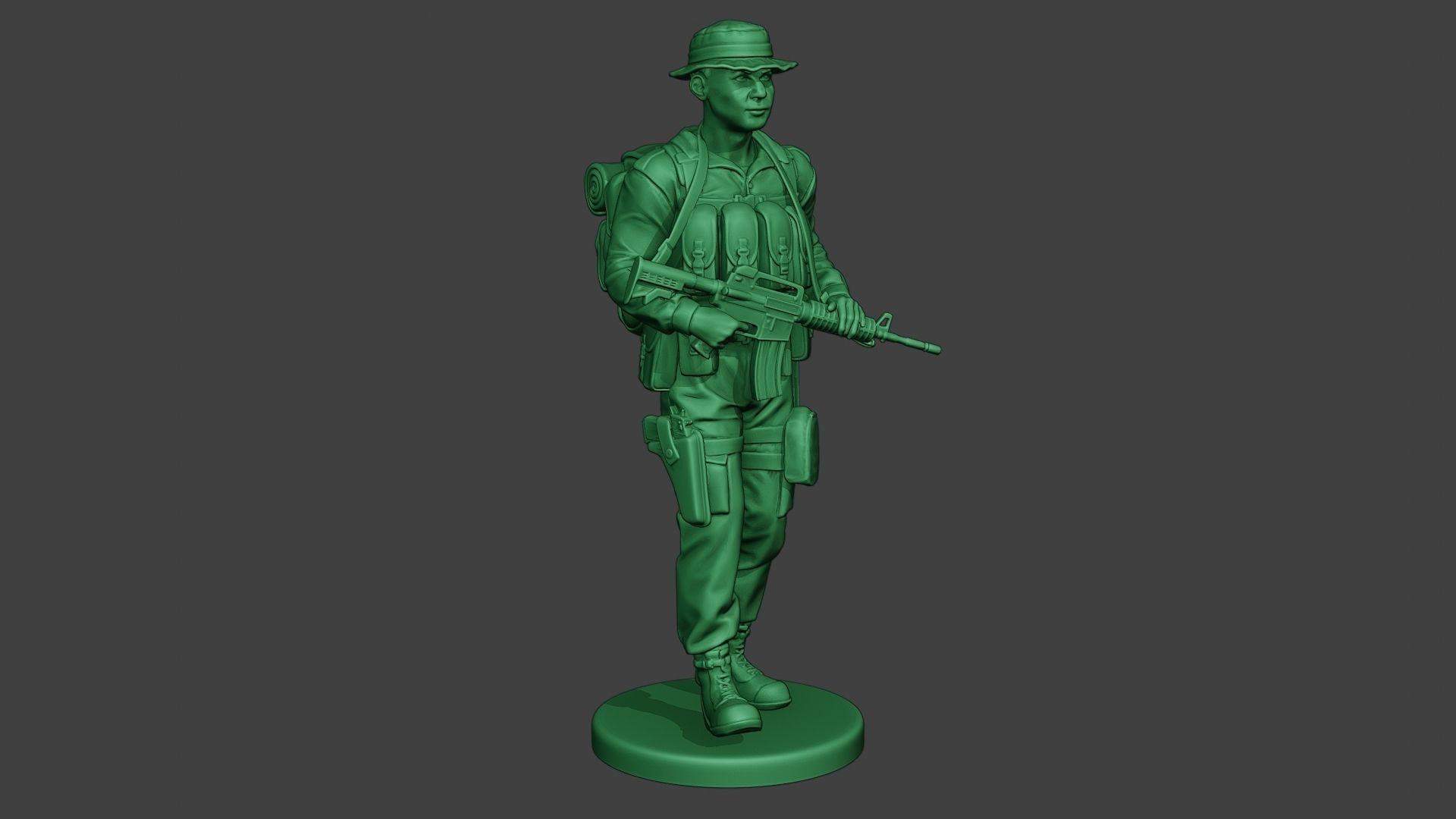 Modern Jungle Soldier Walk MJS1 3D print model_10