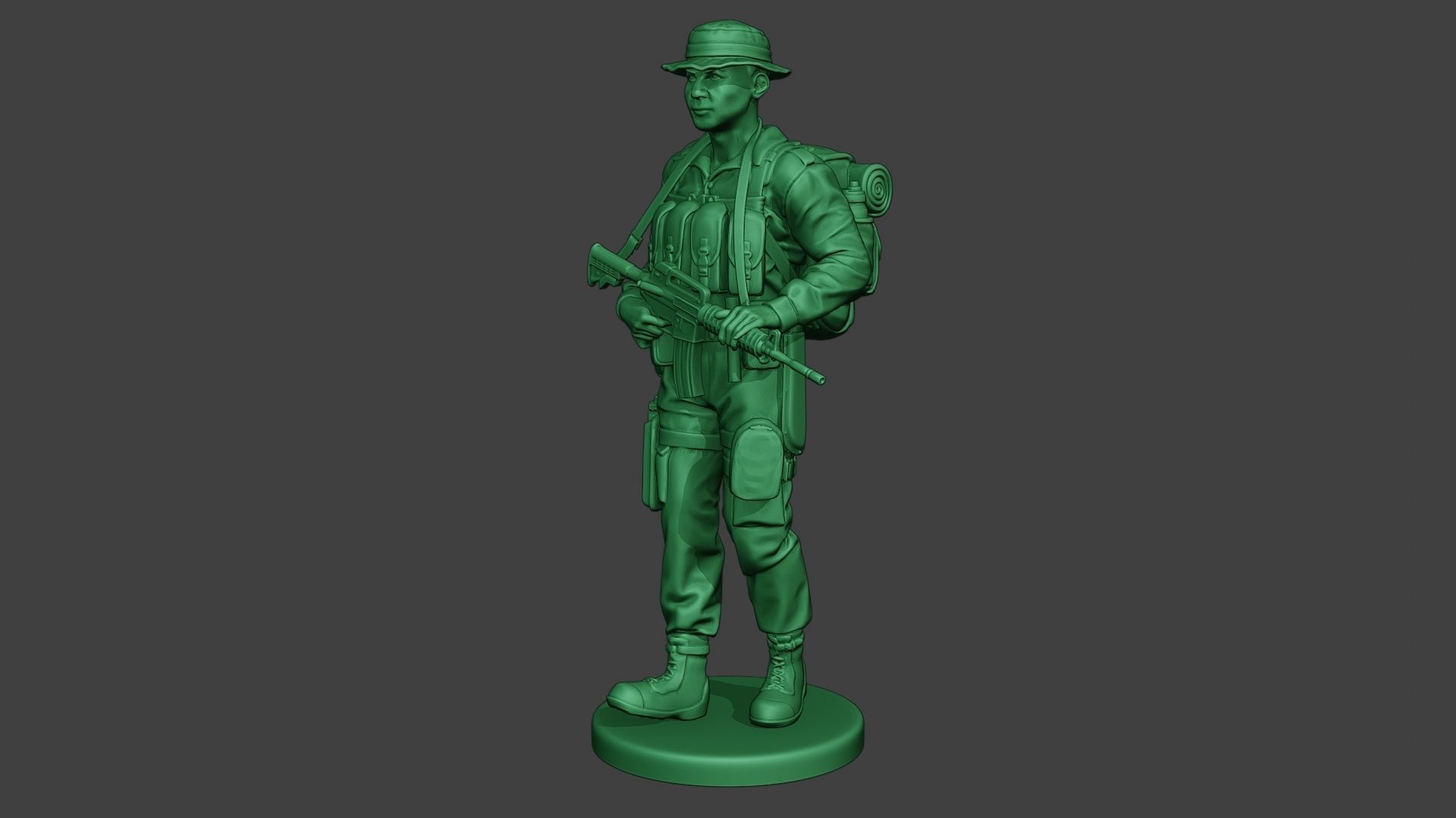 Modern Jungle Soldier Walk MJS1 3D print model_2