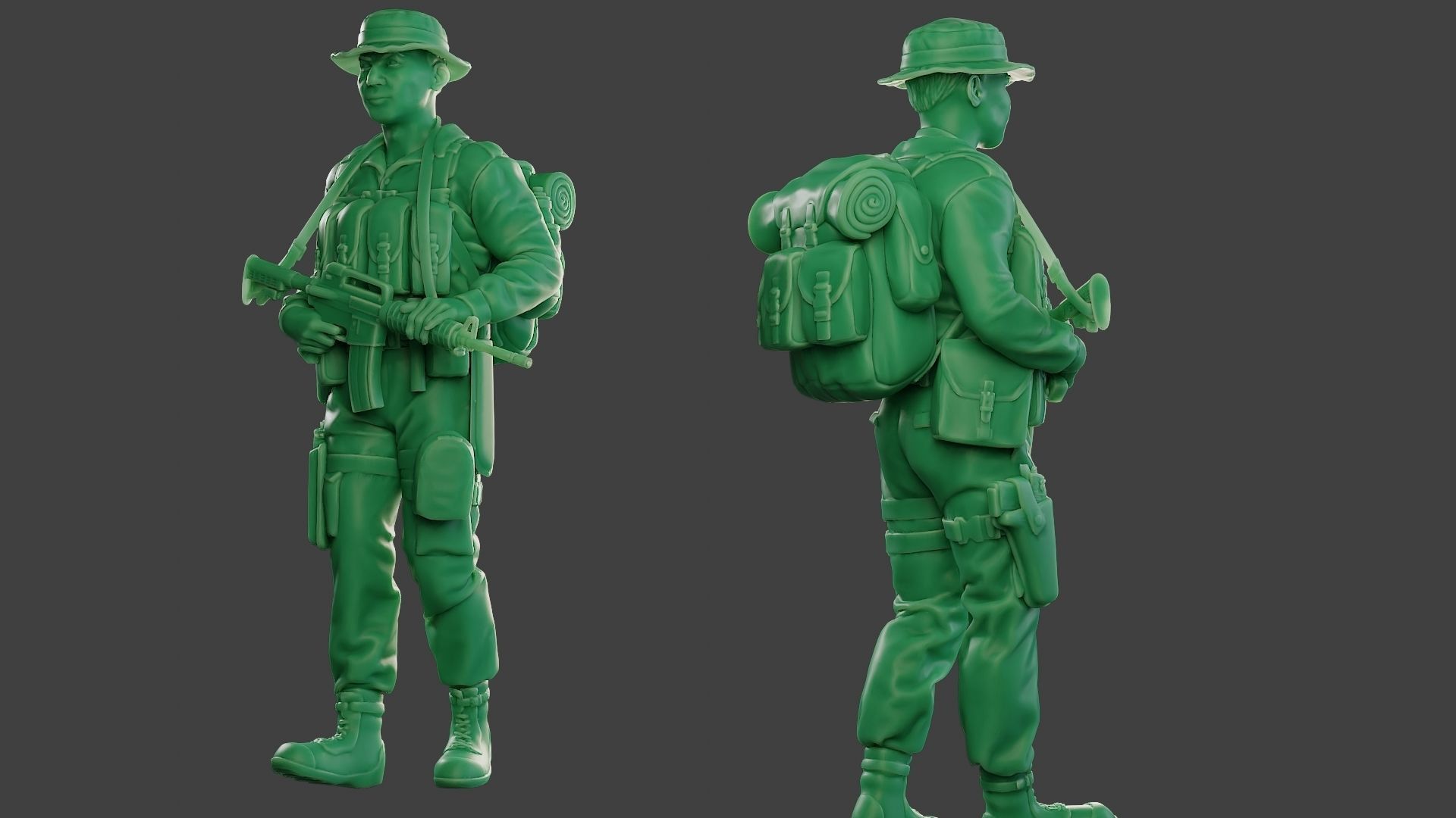 Modern Jungle Soldier Walk MJS1 3D print model_1