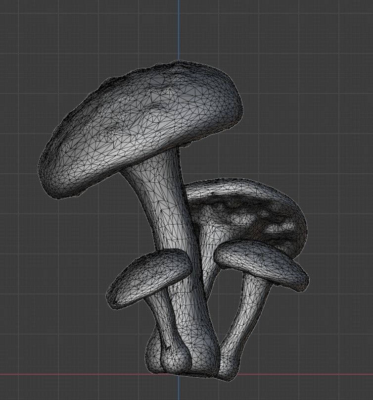 Magic mushroom Low-poly 3D model_9