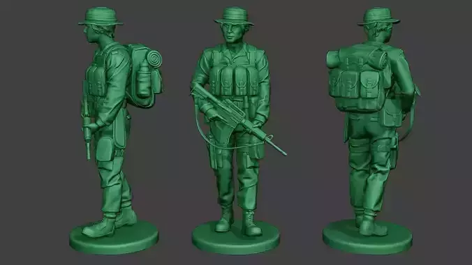 Modern Jungle Soldier Walk2 MJS1 3D print model