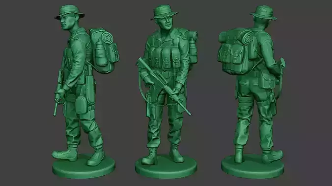Modern Jungle Soldier Walk3 MJS1 3D print model