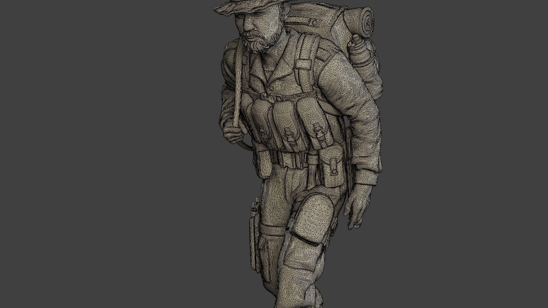 Modern Jungle Soldier Walk4 MJS1 3D print model_12