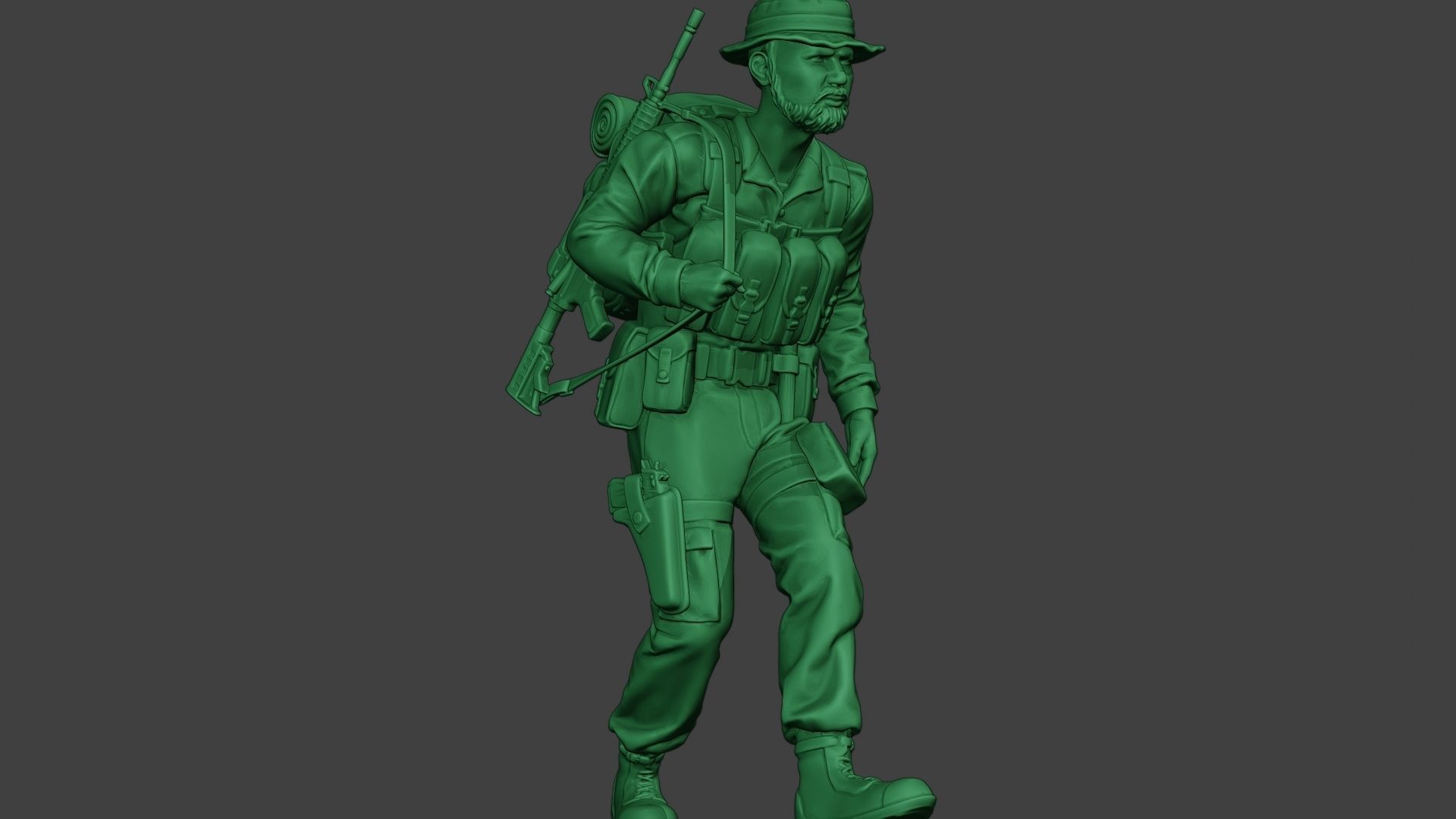 Modern Jungle Soldier Walk4 MJS1 3D print model_13