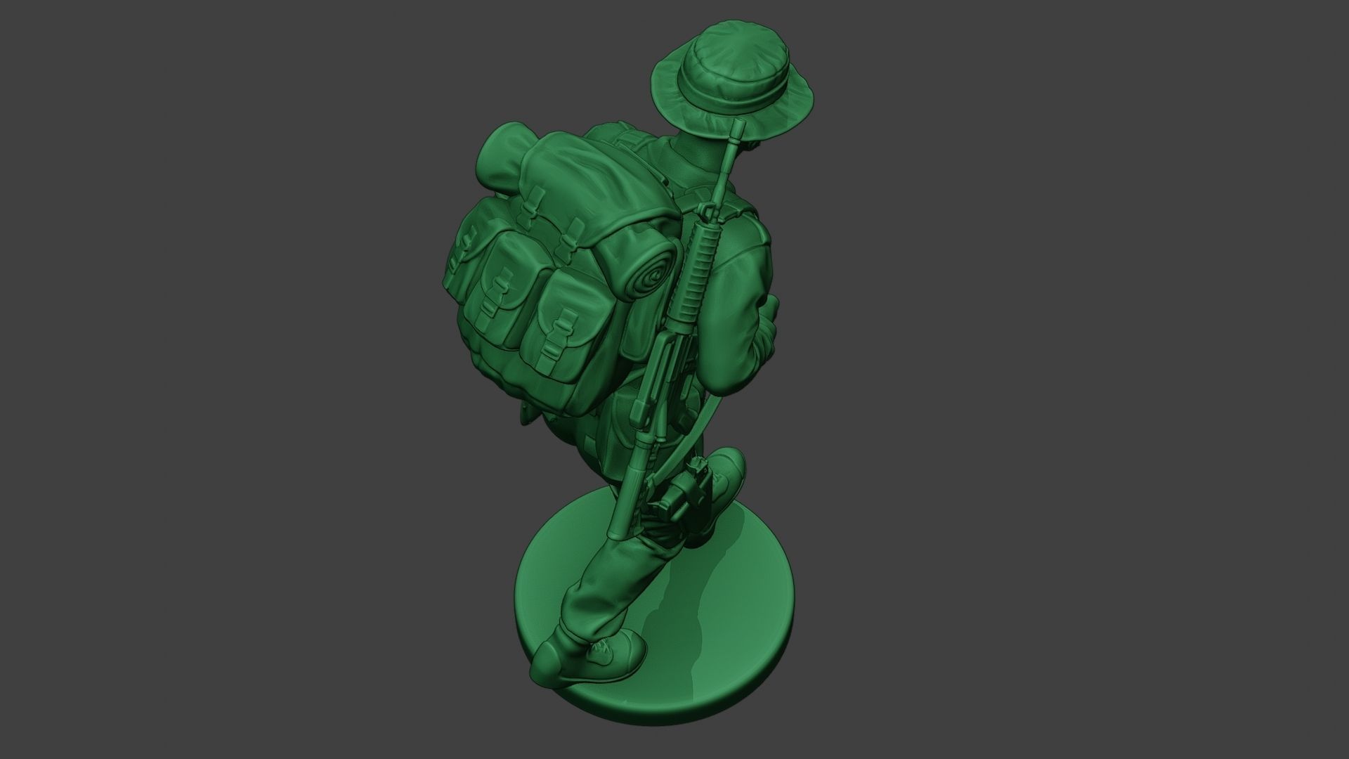 Modern Jungle Soldier Walk4 MJS1 3D print model_22