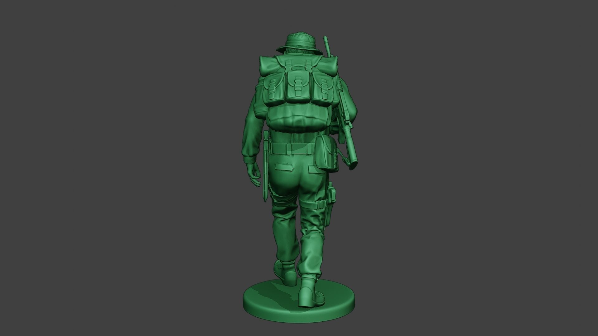 Modern Jungle Soldier Walk4 MJS1 3D print model_6