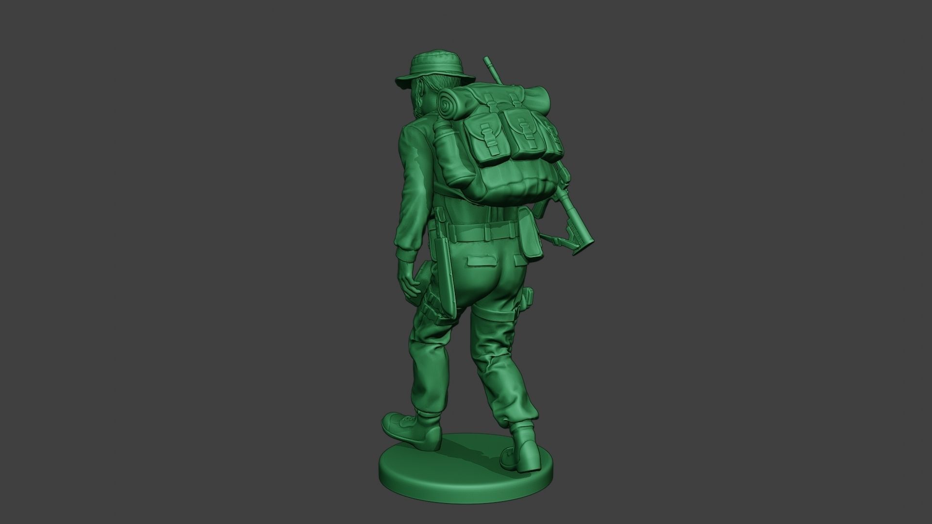 Modern Jungle Soldier Walk4 MJS1 3D print model_5